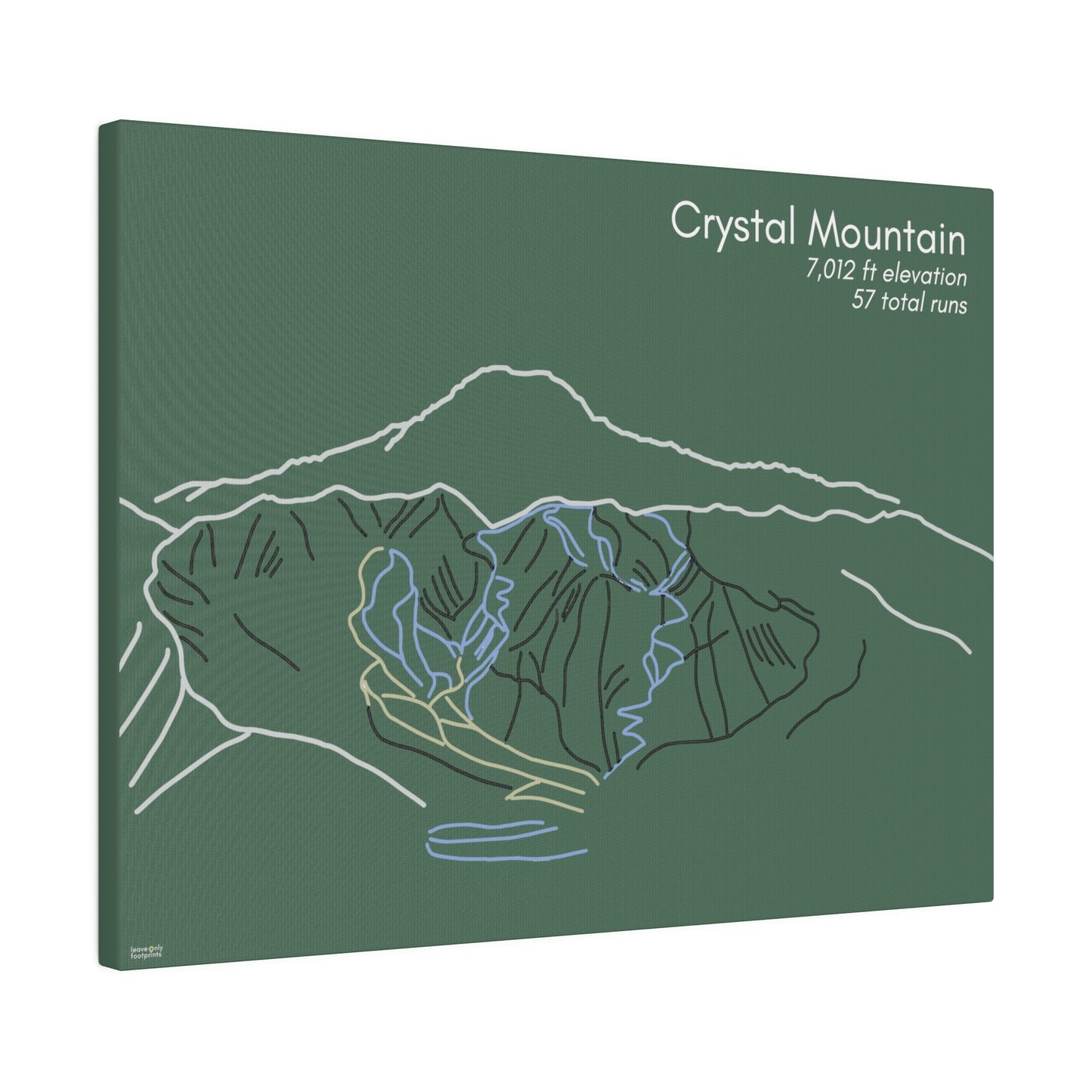 Crystal Mountain Matte Canvas, Stretched, 0.75"