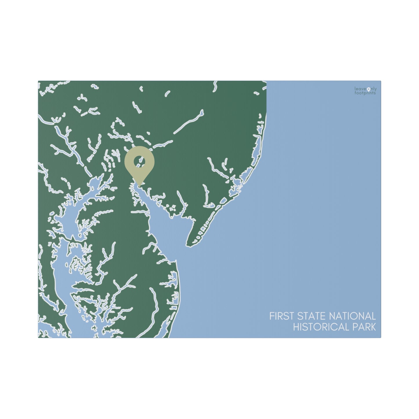 First State National Historical Park Matte Canvas, Stretched, 0.75"