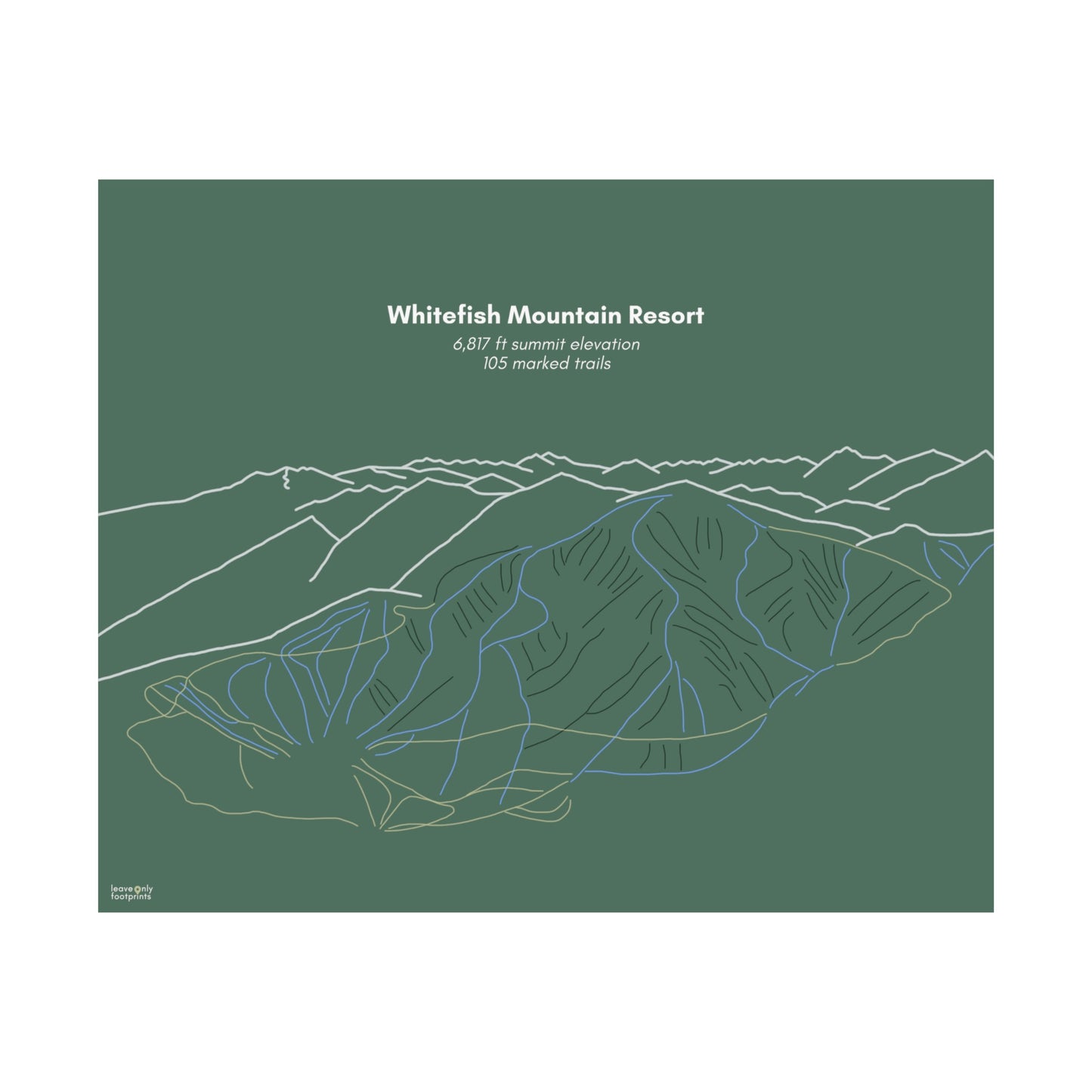 Whitefish Mountain Resort Horizontal Print