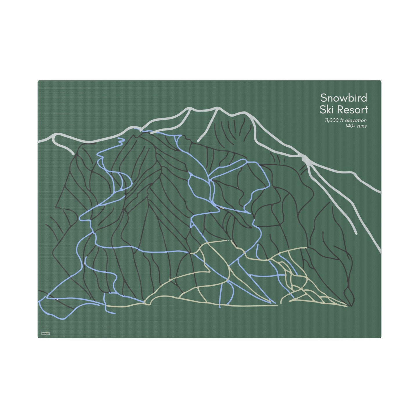 Snowbird Ski Resort Matte Canvas, Stretched, 0.75"