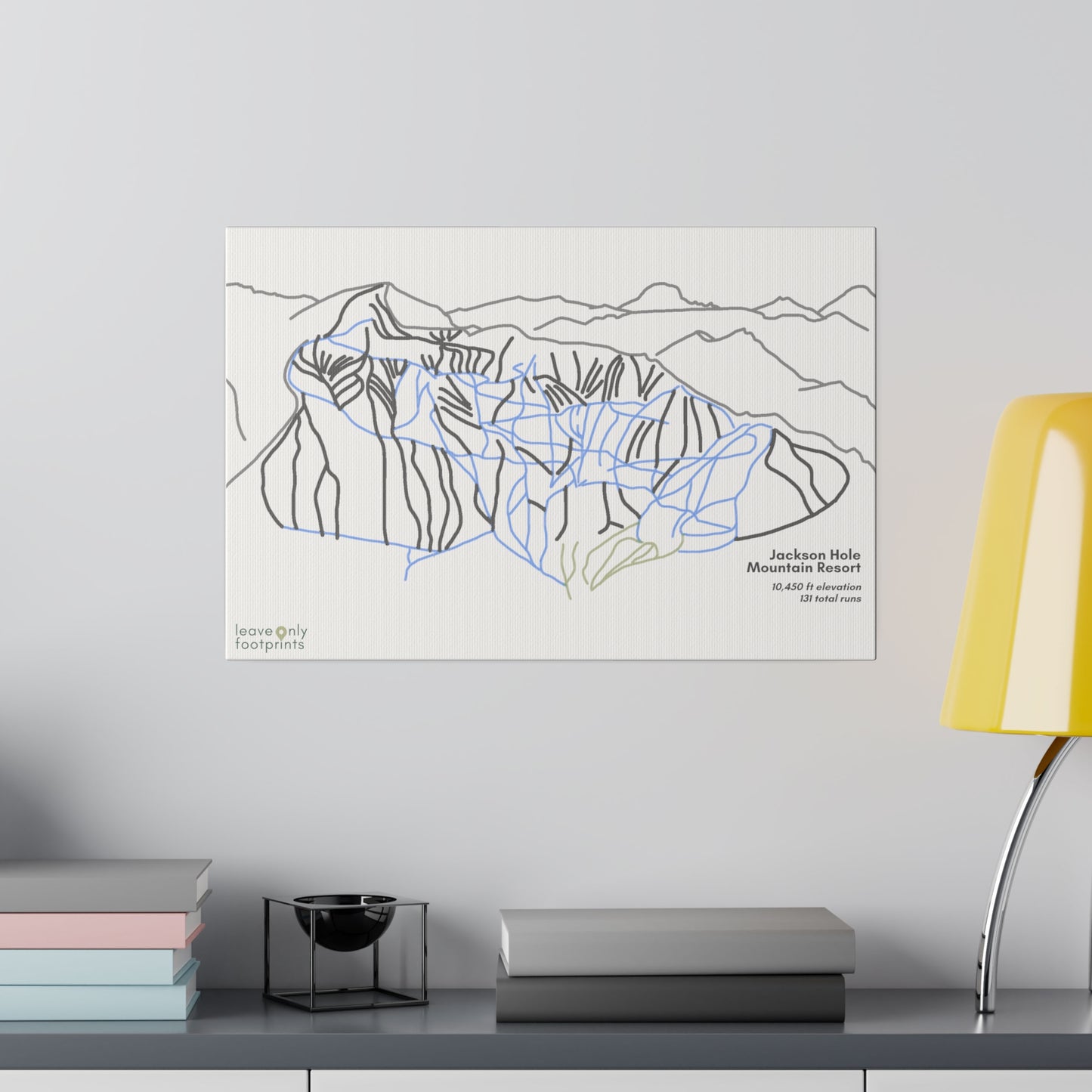 Jackson Hole Mountain Resort Matte Canvas, Stretched, 0.75"