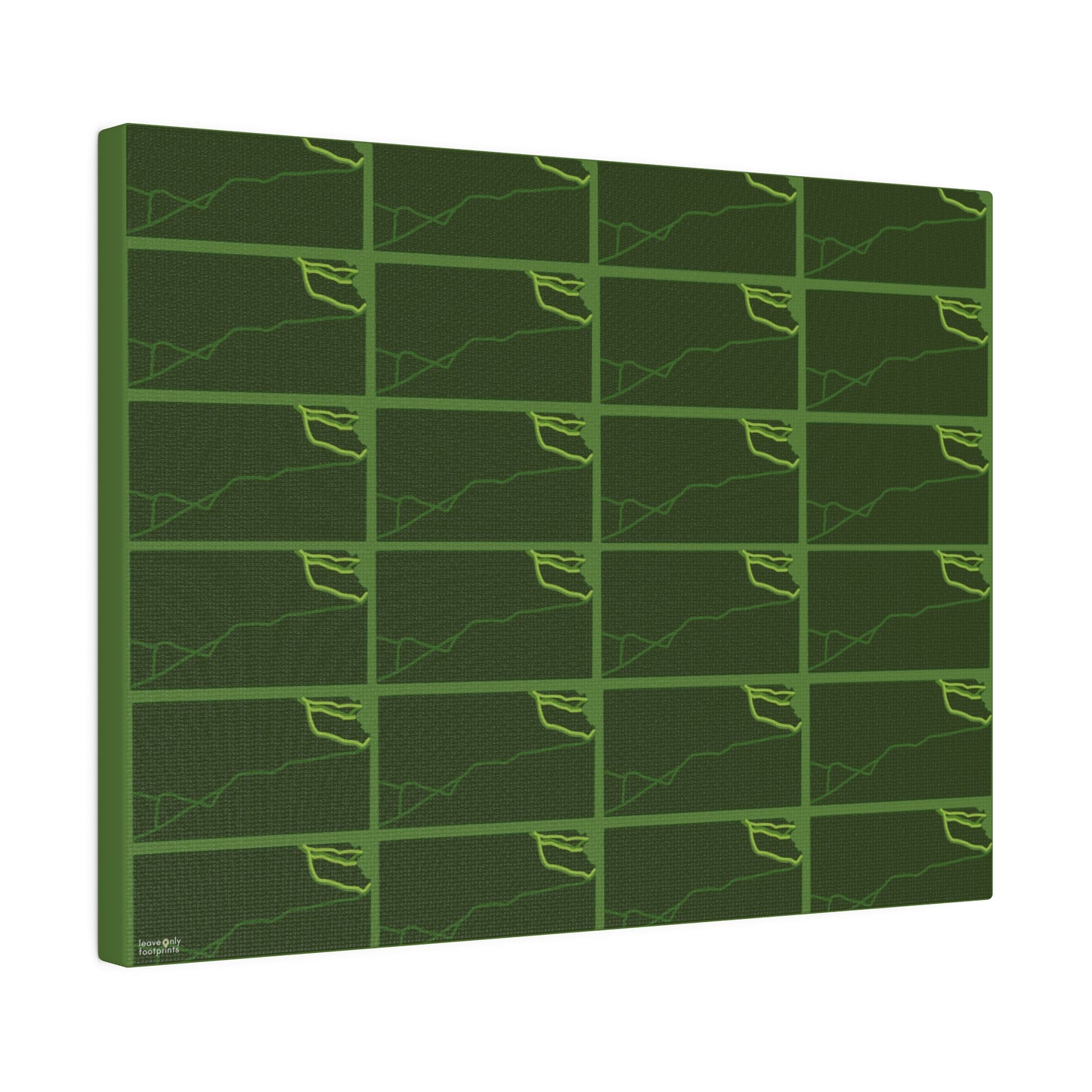 Kansas National Trails Patterned Matte Canvas, Stretched, 0.75"