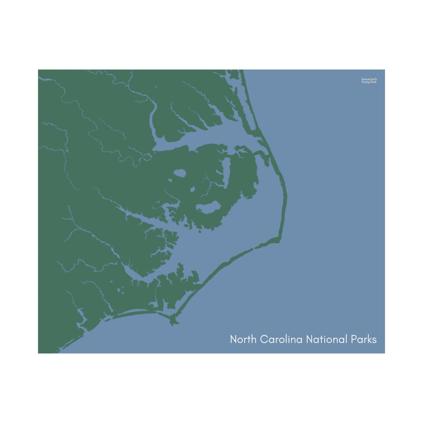 North Carolina National Parks Horizontal Print