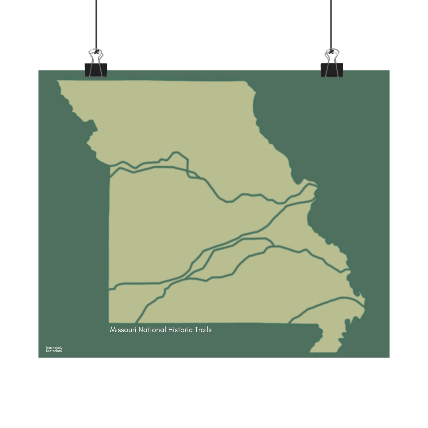 Missouri National Historic Trails Horizontal Print