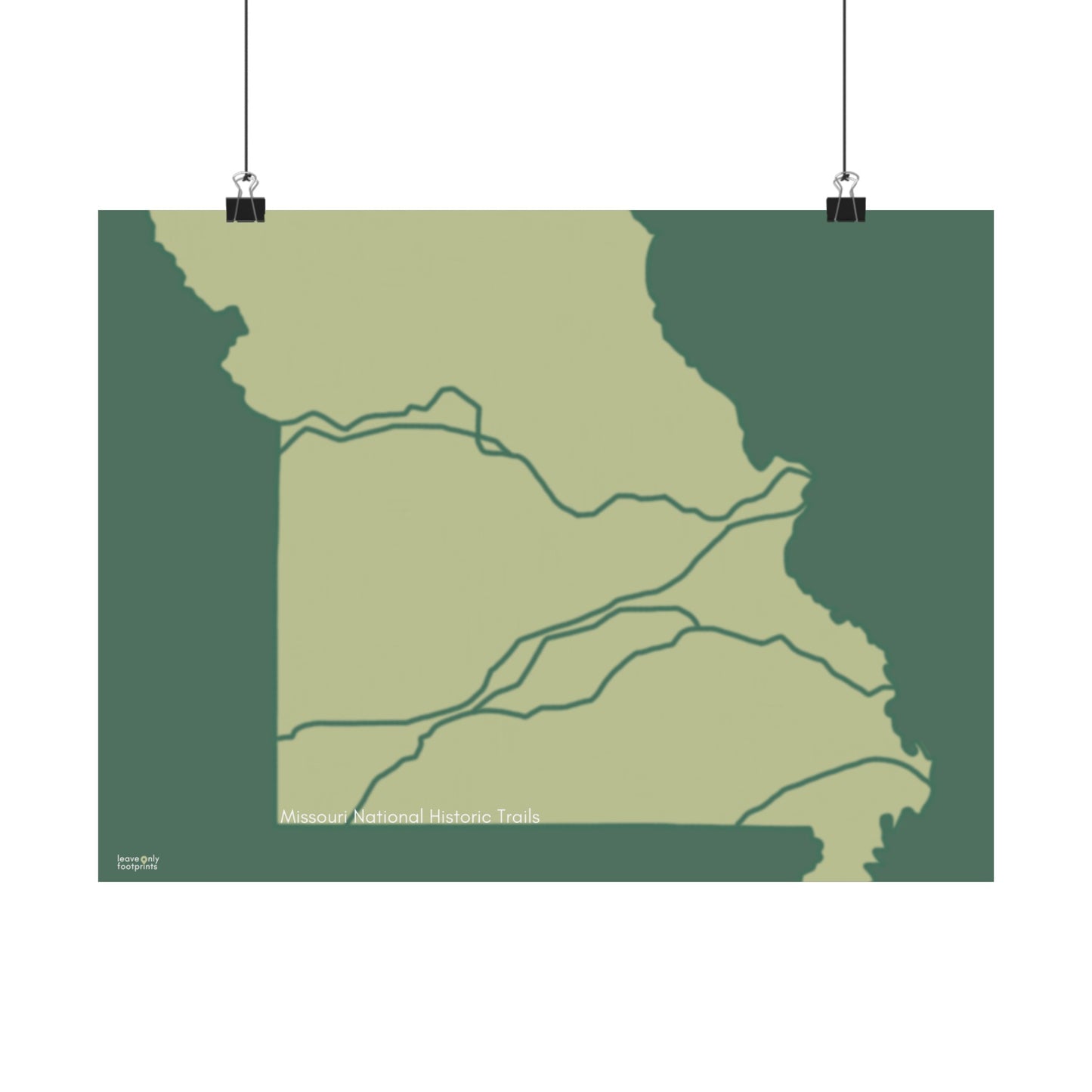 Missouri National Historic Trails Horizontal Print
