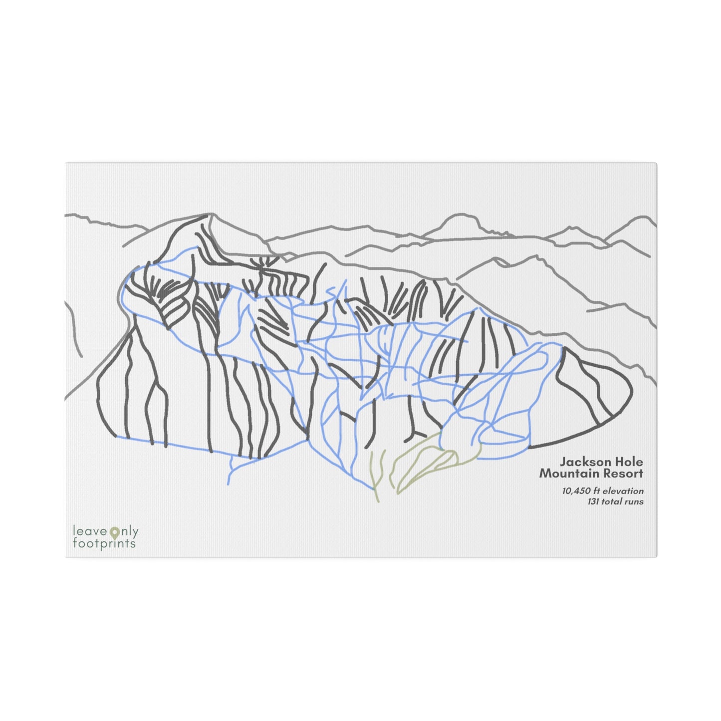 Jackson Hole Mountain Resort Matte Canvas, Stretched, 0.75"