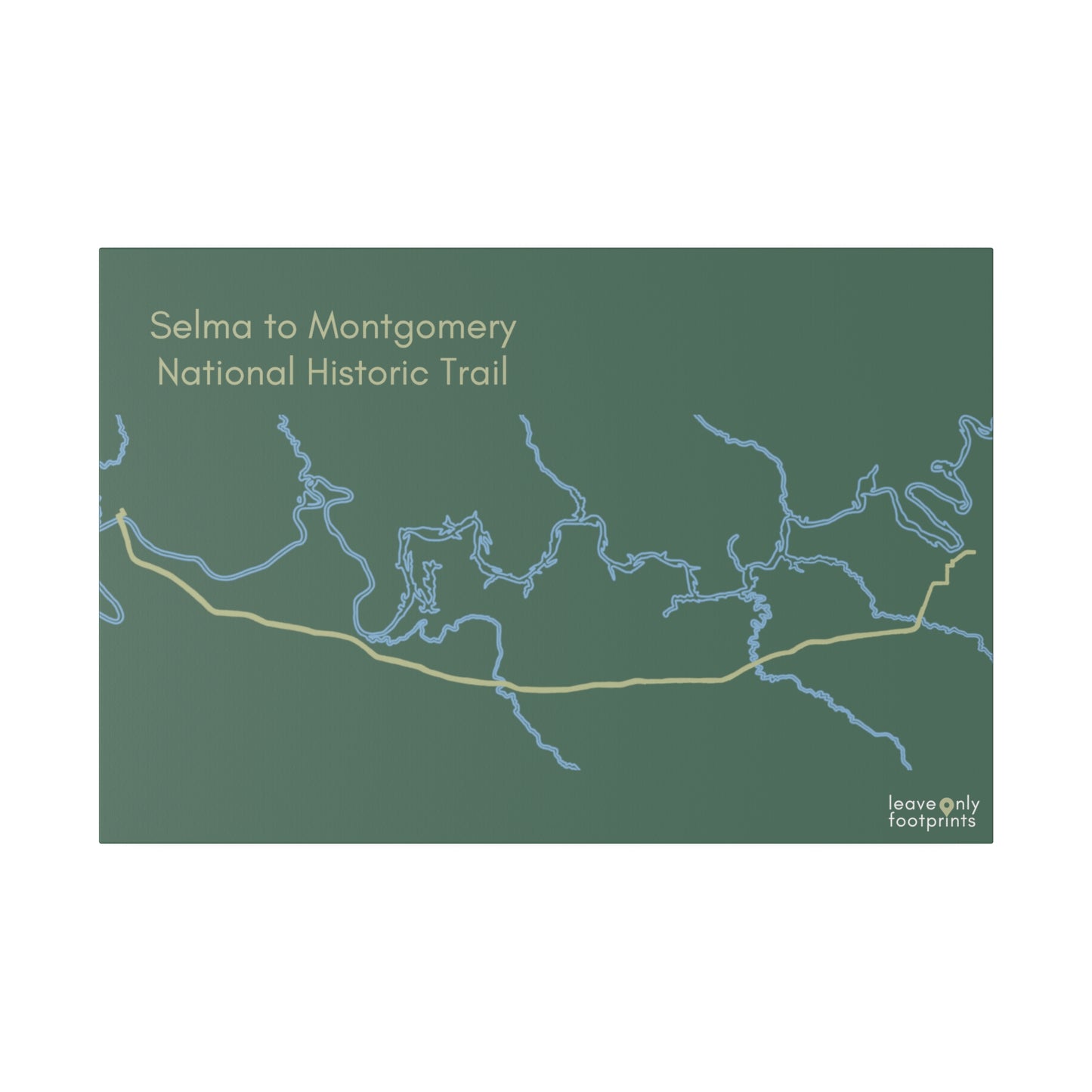 Selma to Montgomery National Historic Trail Matte Canvas, Stretched, 0.75"