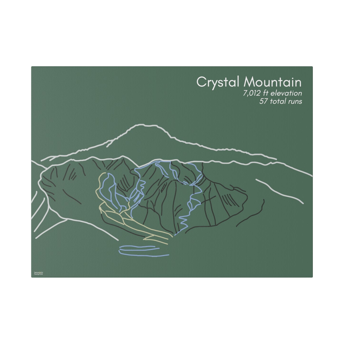 Crystal Mountain Matte Canvas, Stretched, 0.75"
