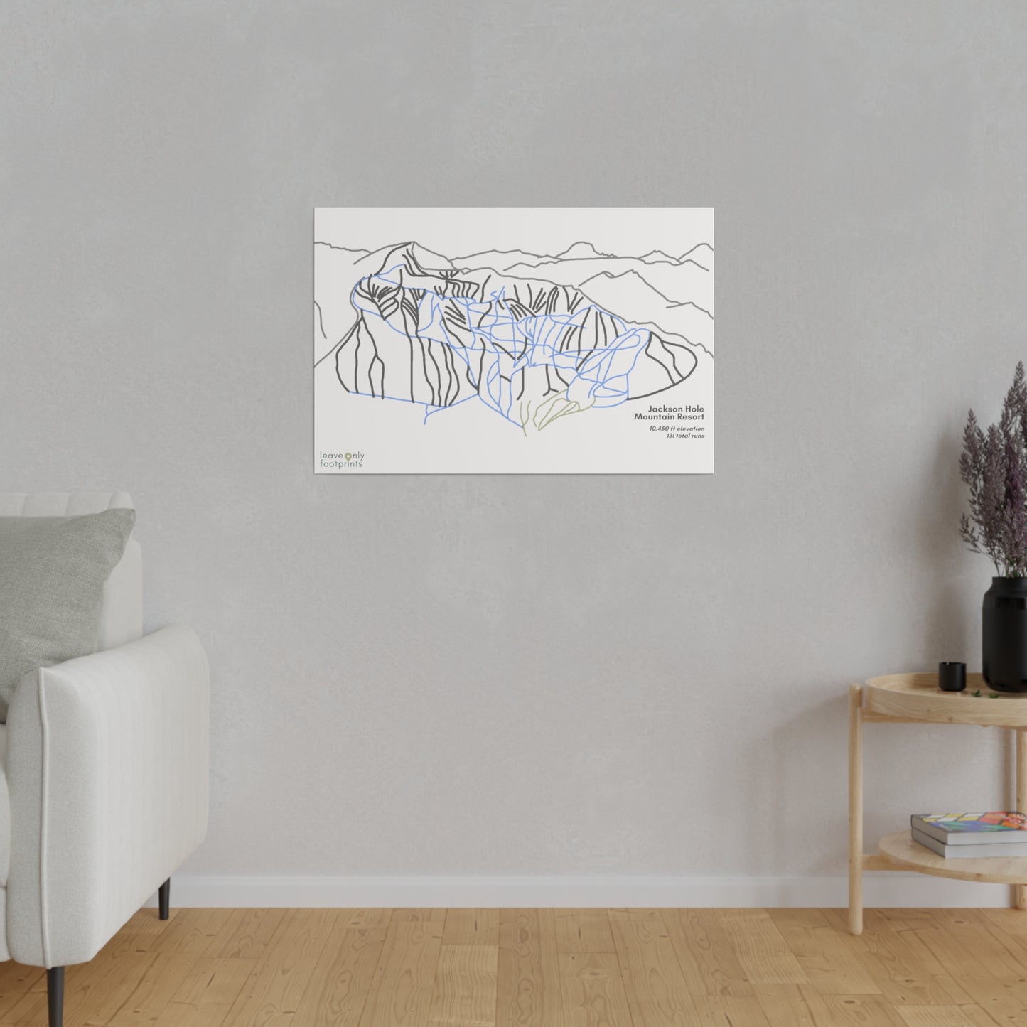 Jackson Hole Mountain Resort Matte Canvas, Stretched, 0.75"