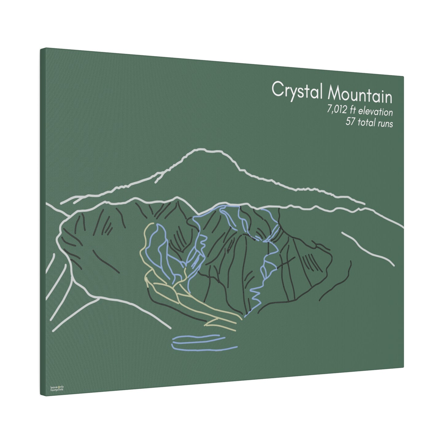Crystal Mountain Matte Canvas, Stretched, 0.75"