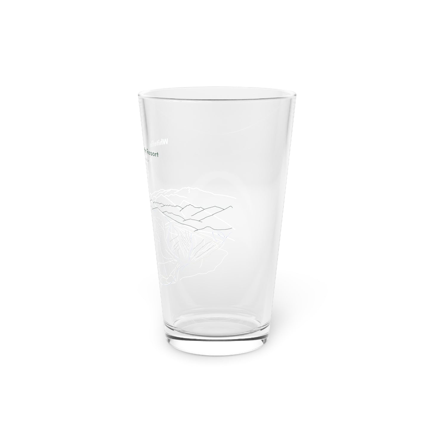 Whitefish Mountain Pint Glass, 16oz