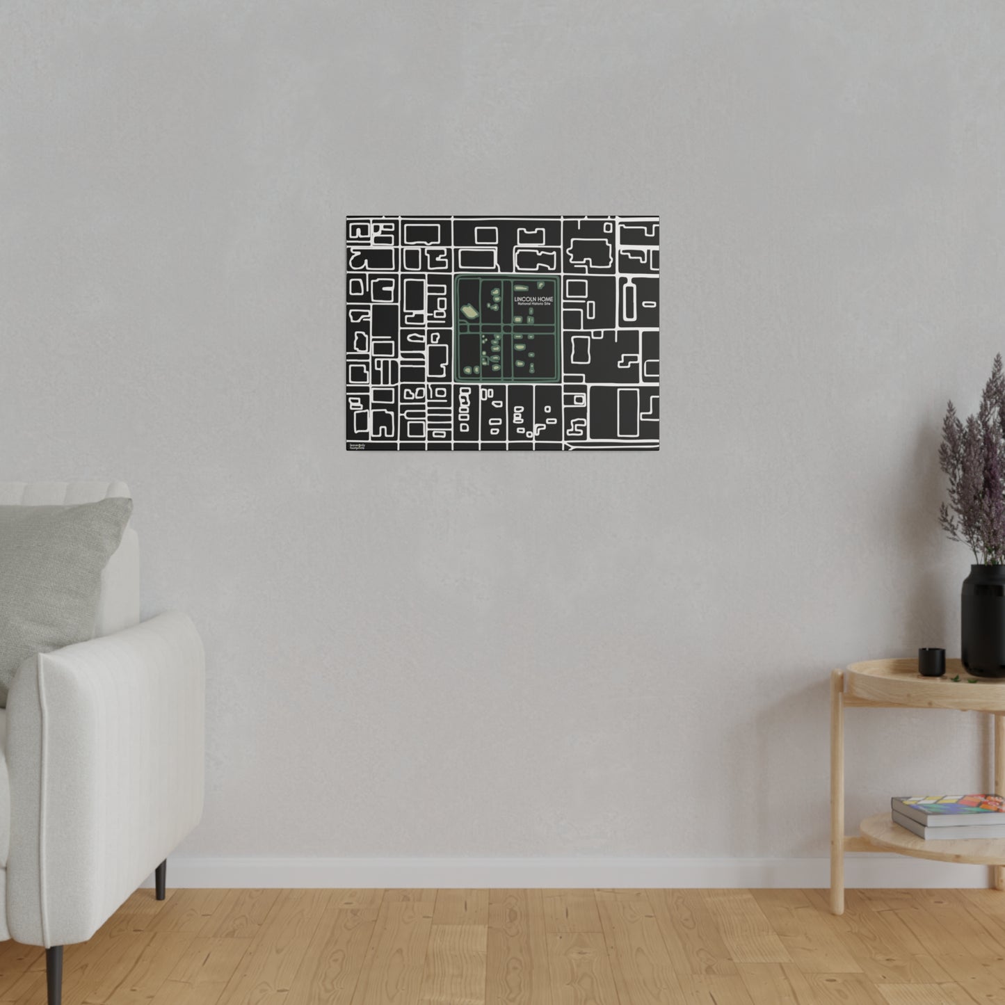 Lincoln Home National Historic Site Matte Canvas, Stretched, 0.75"