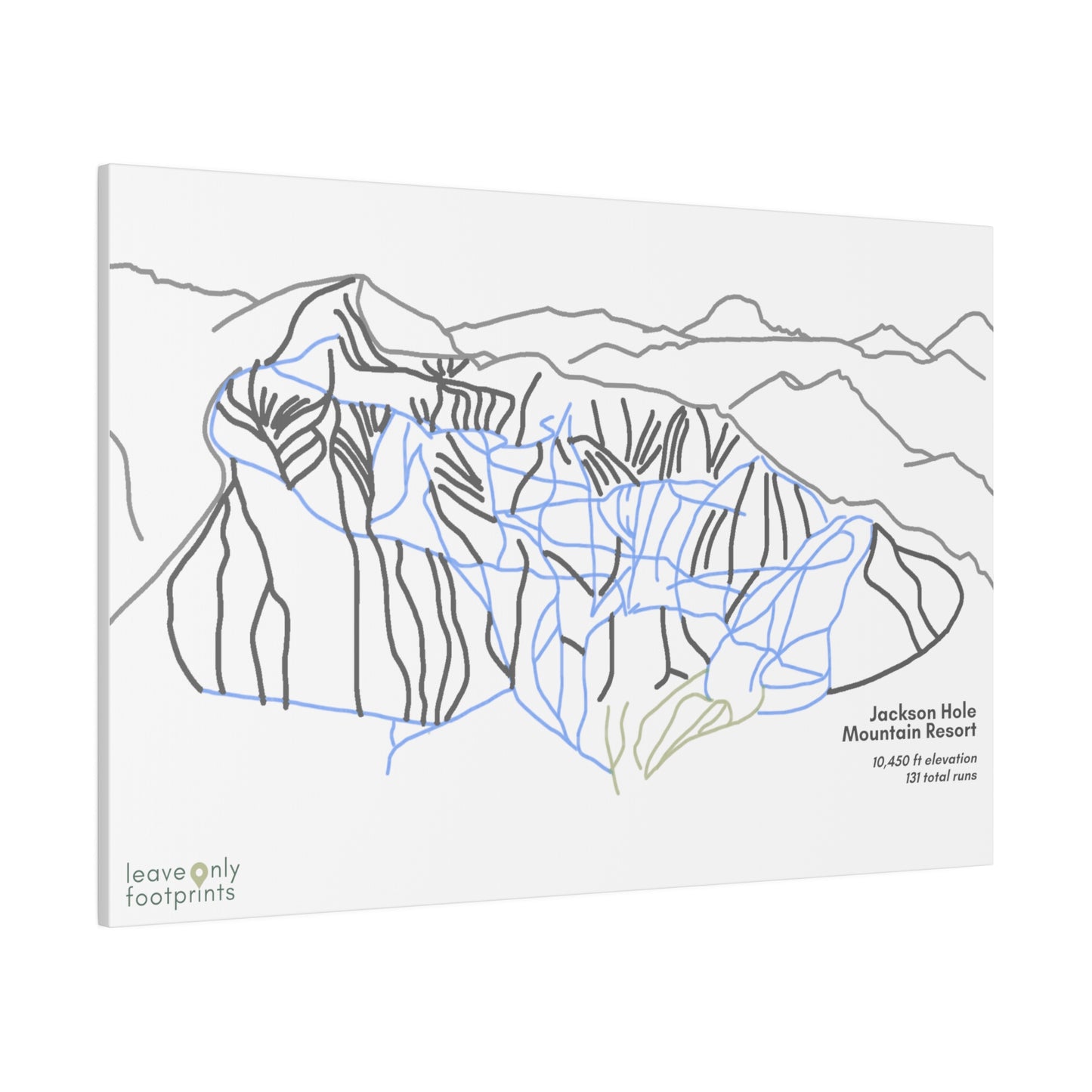 Jackson Hole Mountain Resort Matte Canvas, Stretched, 0.75"