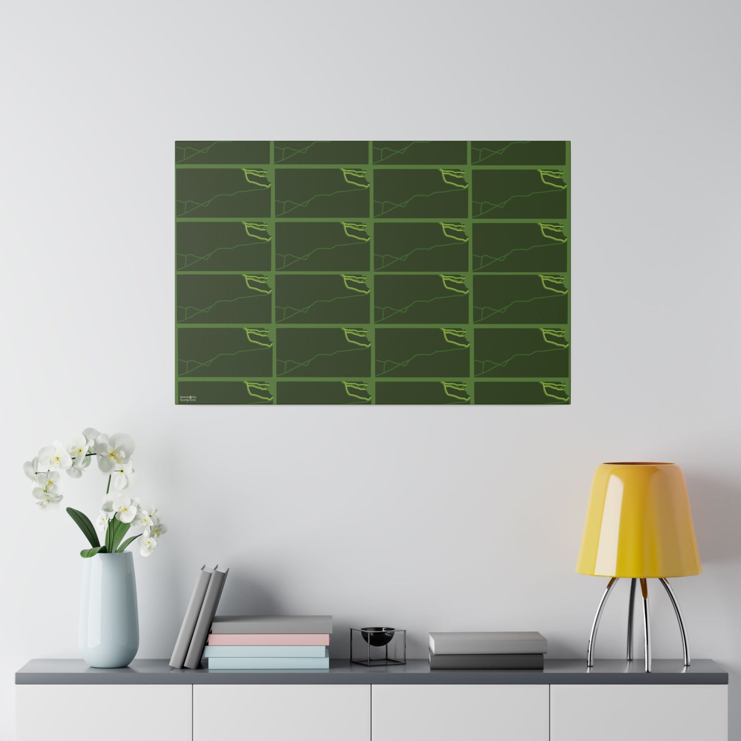 Kansas National Trails Patterned Matte Canvas, Stretched, 0.75"