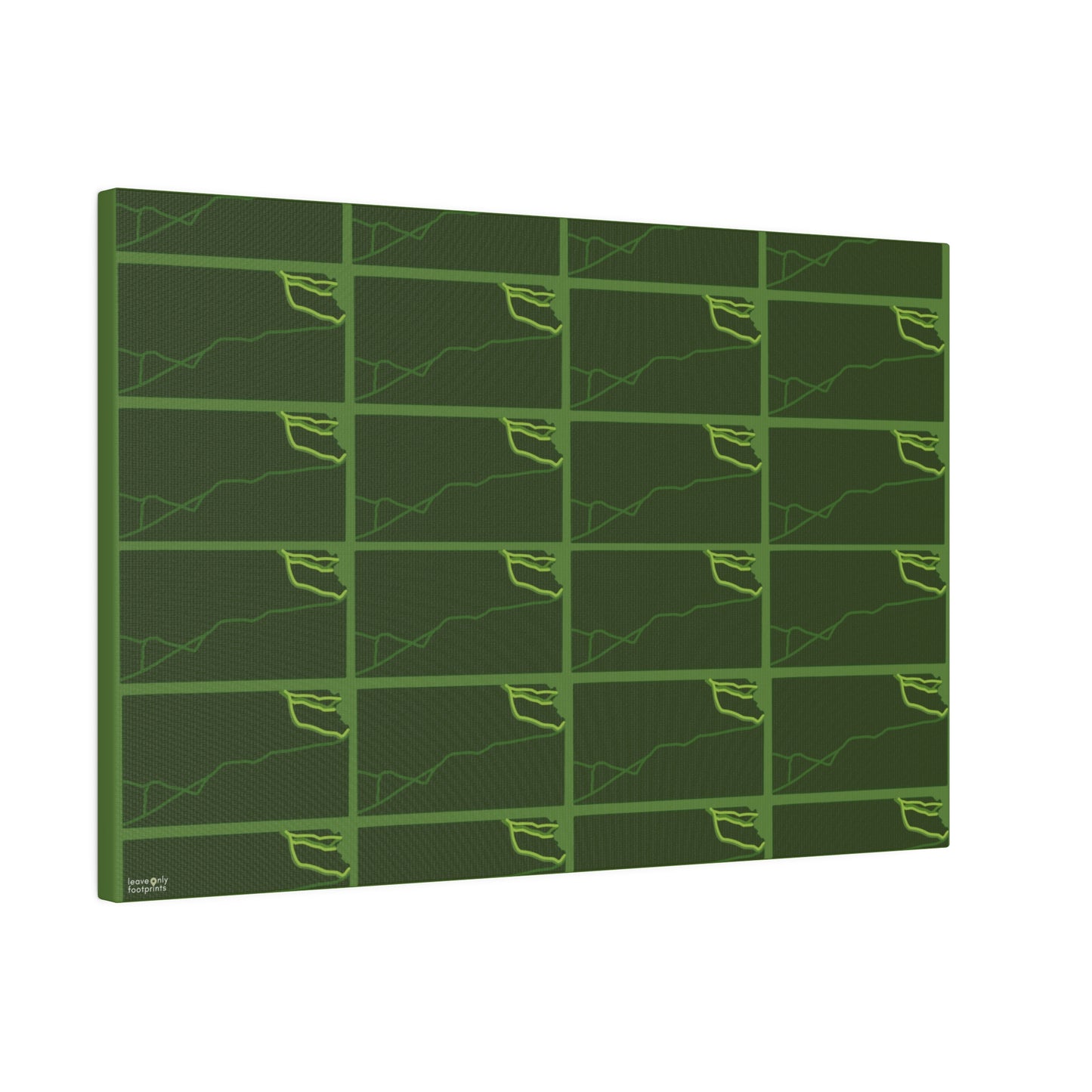 Kansas National Trails Patterned Matte Canvas, Stretched, 0.75"
