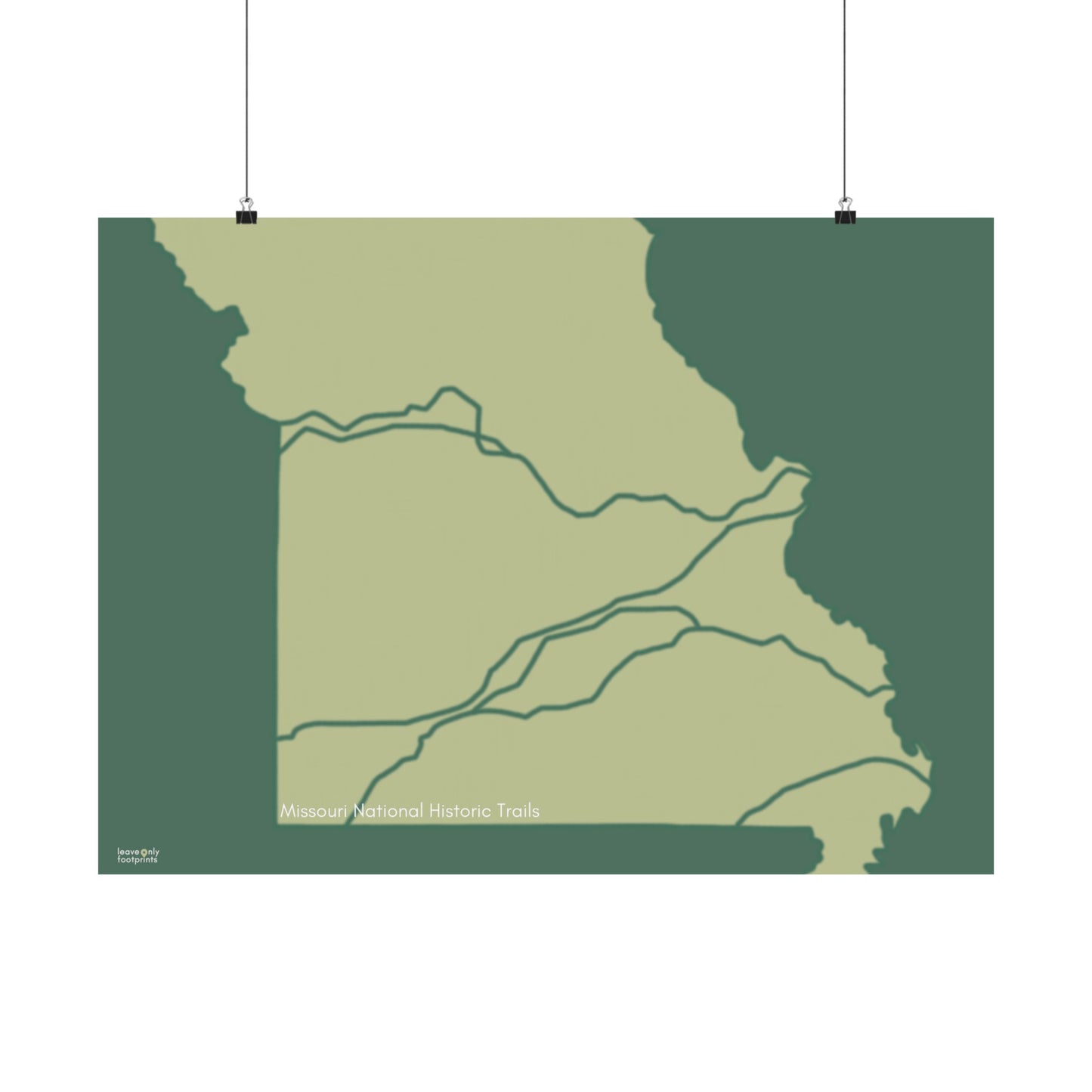 Missouri National Historic Trails Horizontal Print