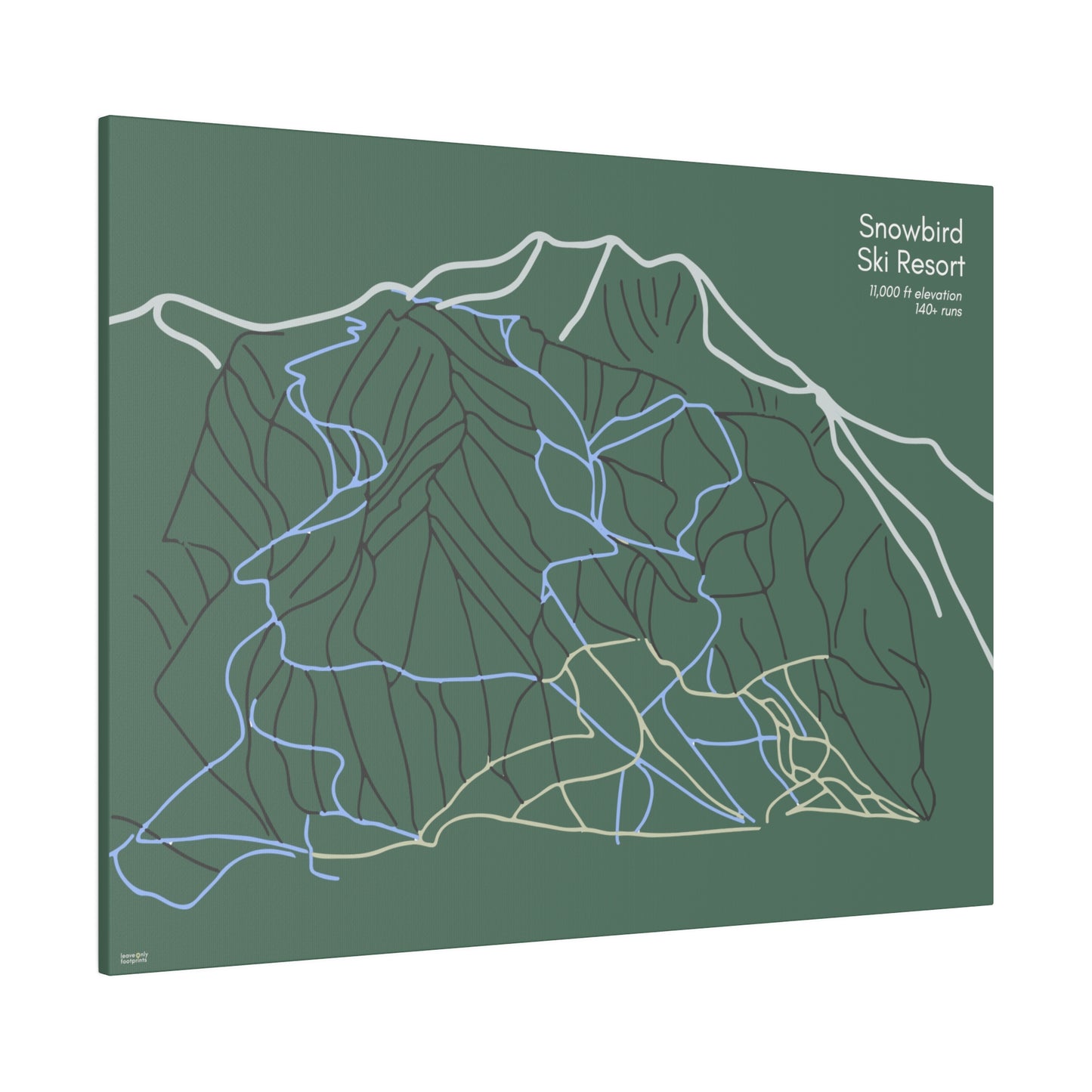 Snowbird Ski Resort Matte Canvas, Stretched, 0.75"