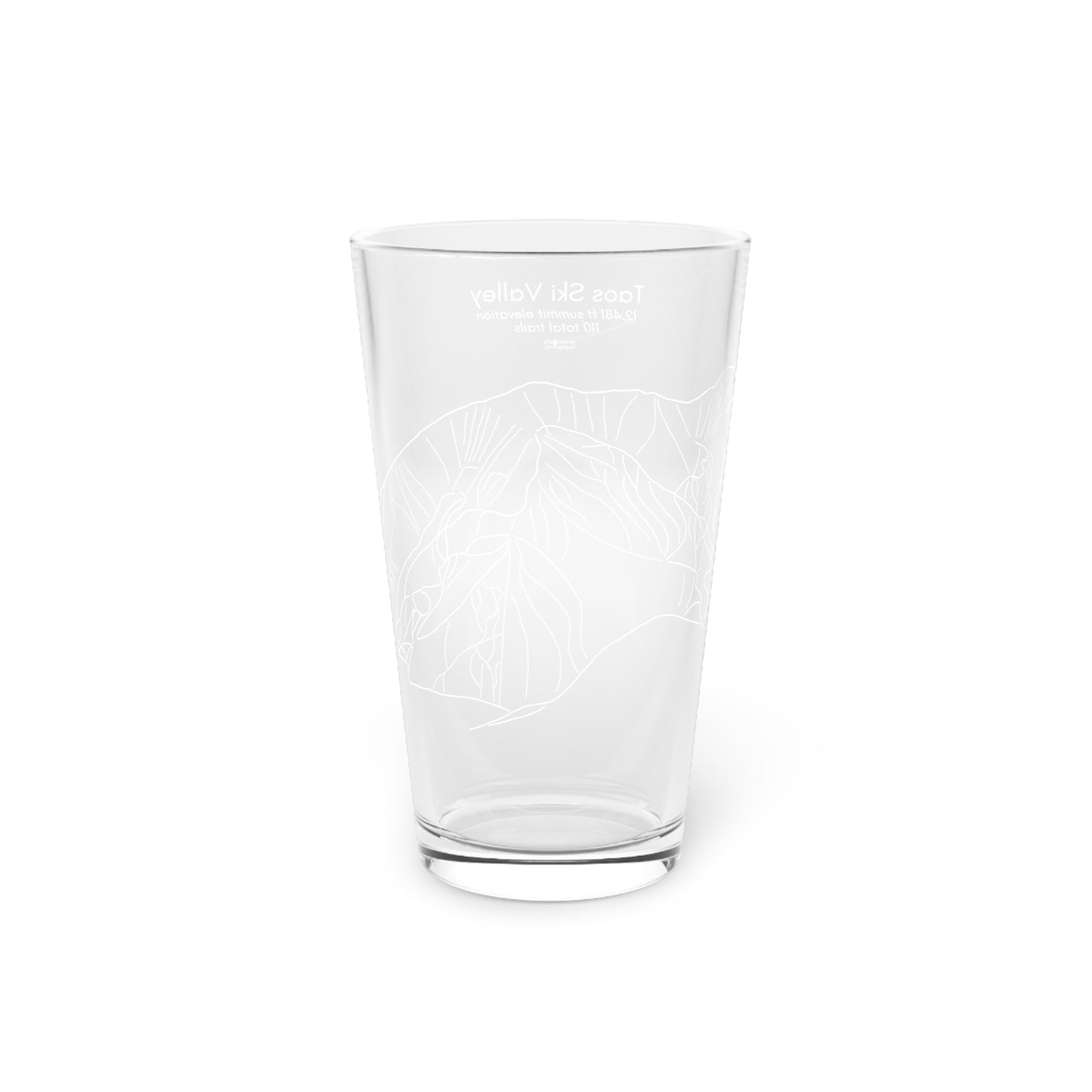 Taos Ski Valley Pint Glass, 16oz