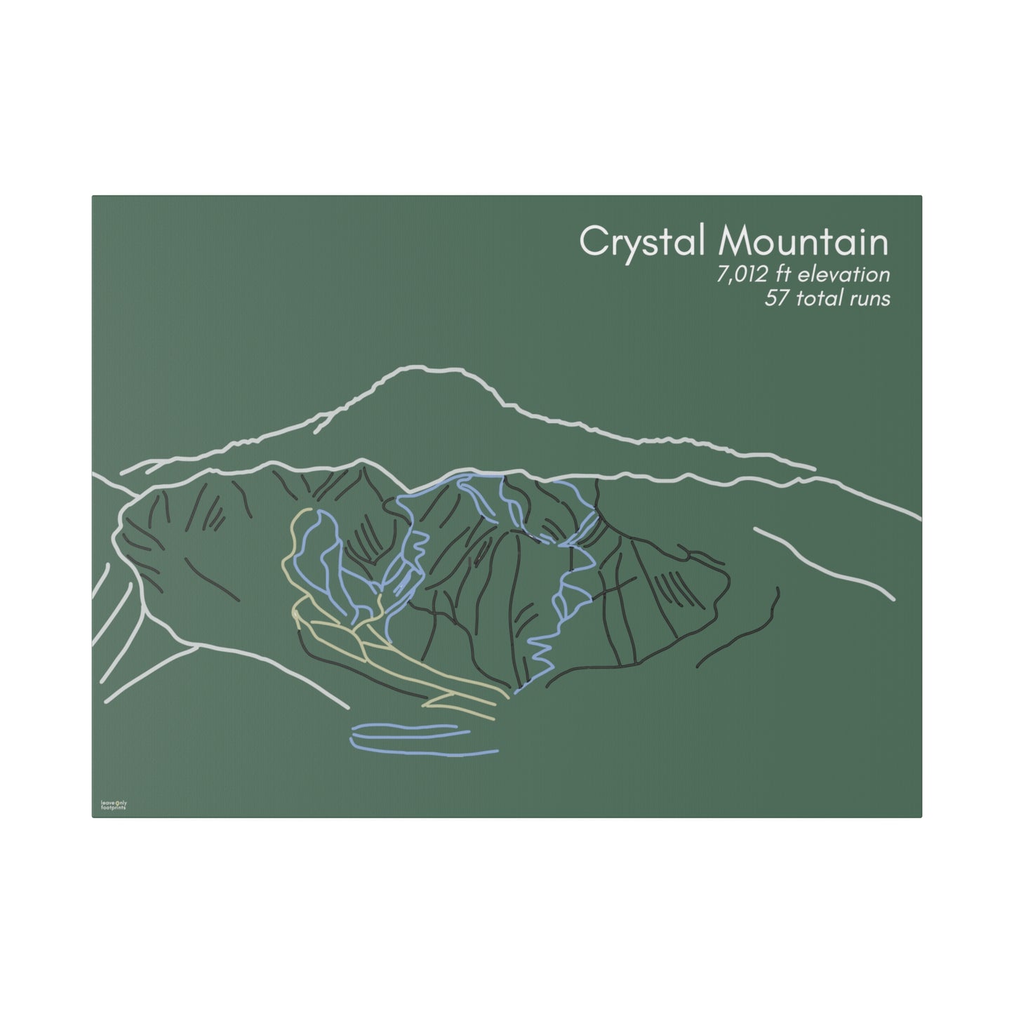 Crystal Mountain Matte Canvas, Stretched, 0.75"