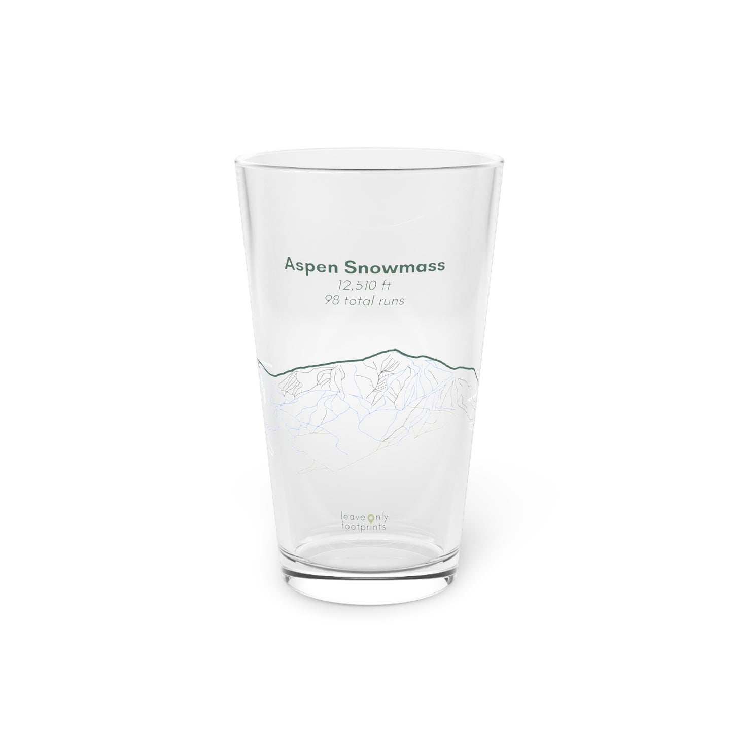 Aspen Snowmass Pint Glass, 16oz