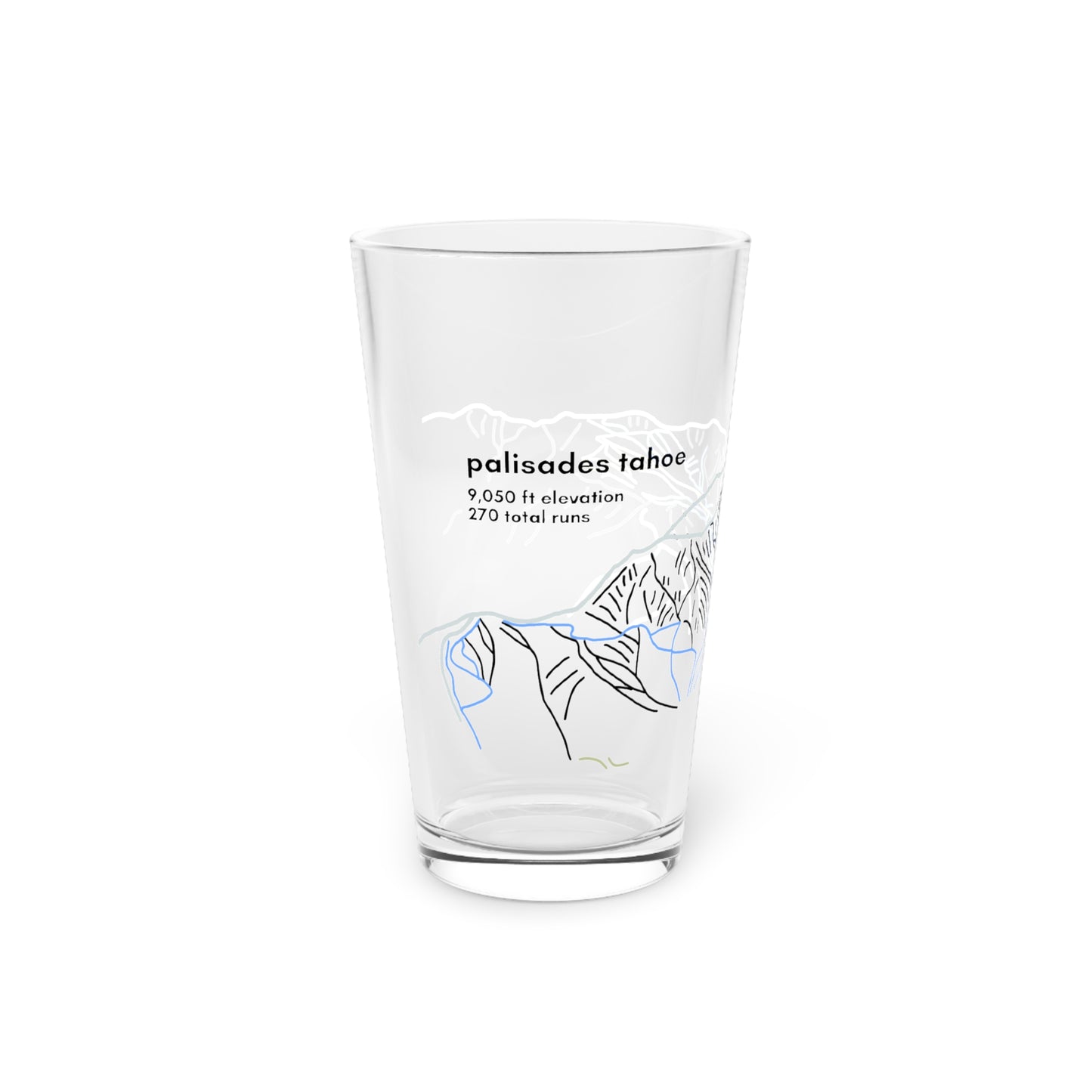 Palisades Tahoe Pint Glass, 16oz