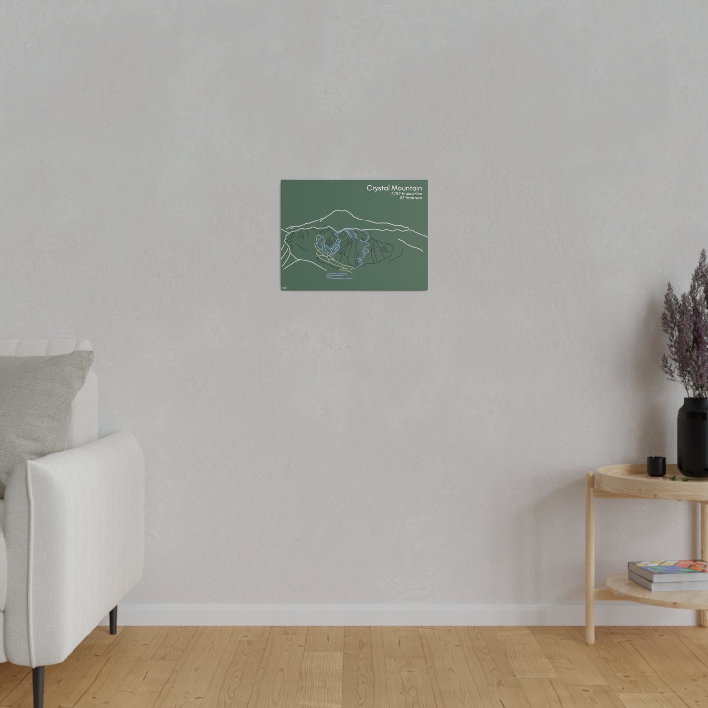 Crystal Mountain Matte Canvas, Stretched, 0.75"