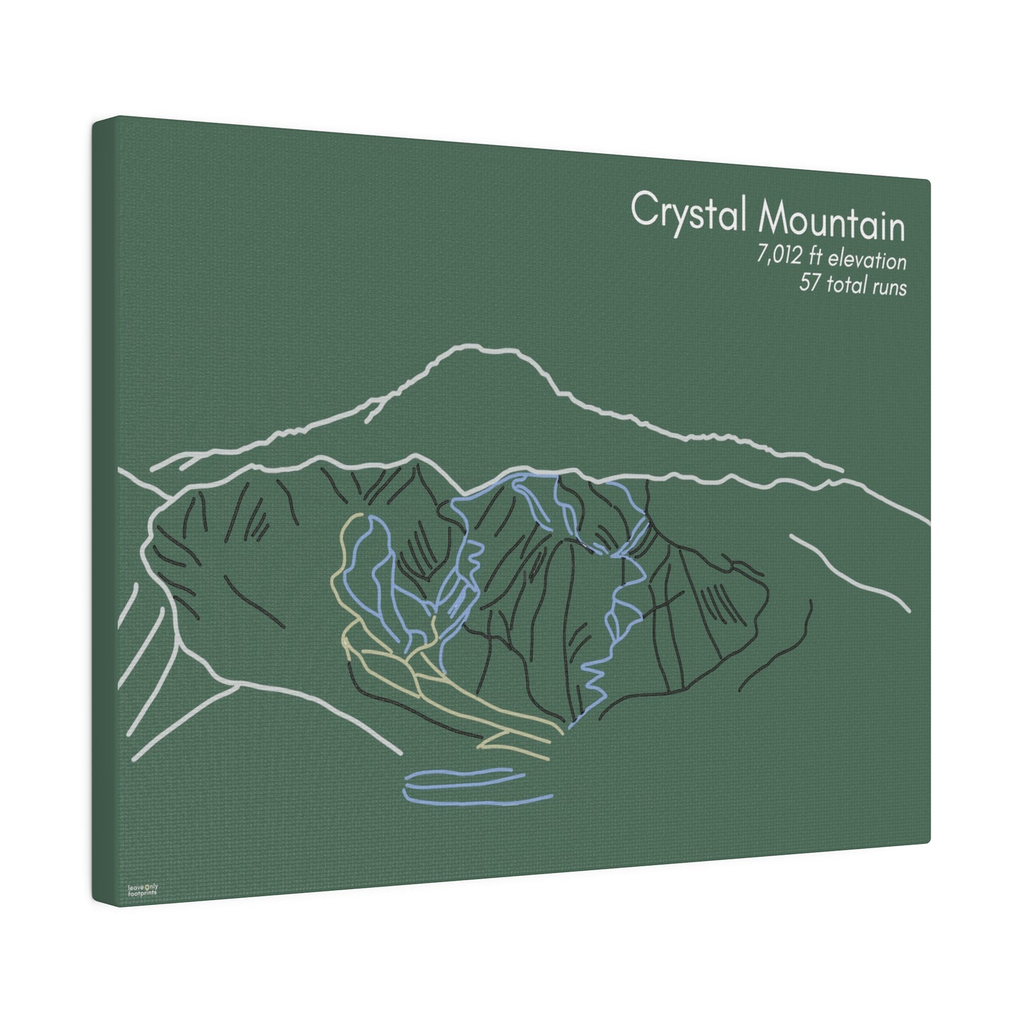 Crystal Mountain Matte Canvas, Stretched, 0.75"