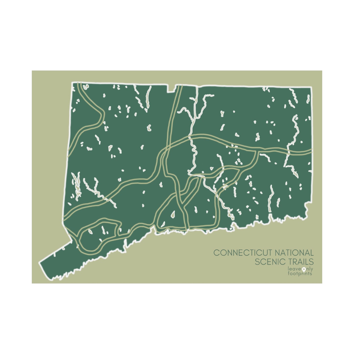 Connecticut National Scenic Trails Matte Horizontal Print