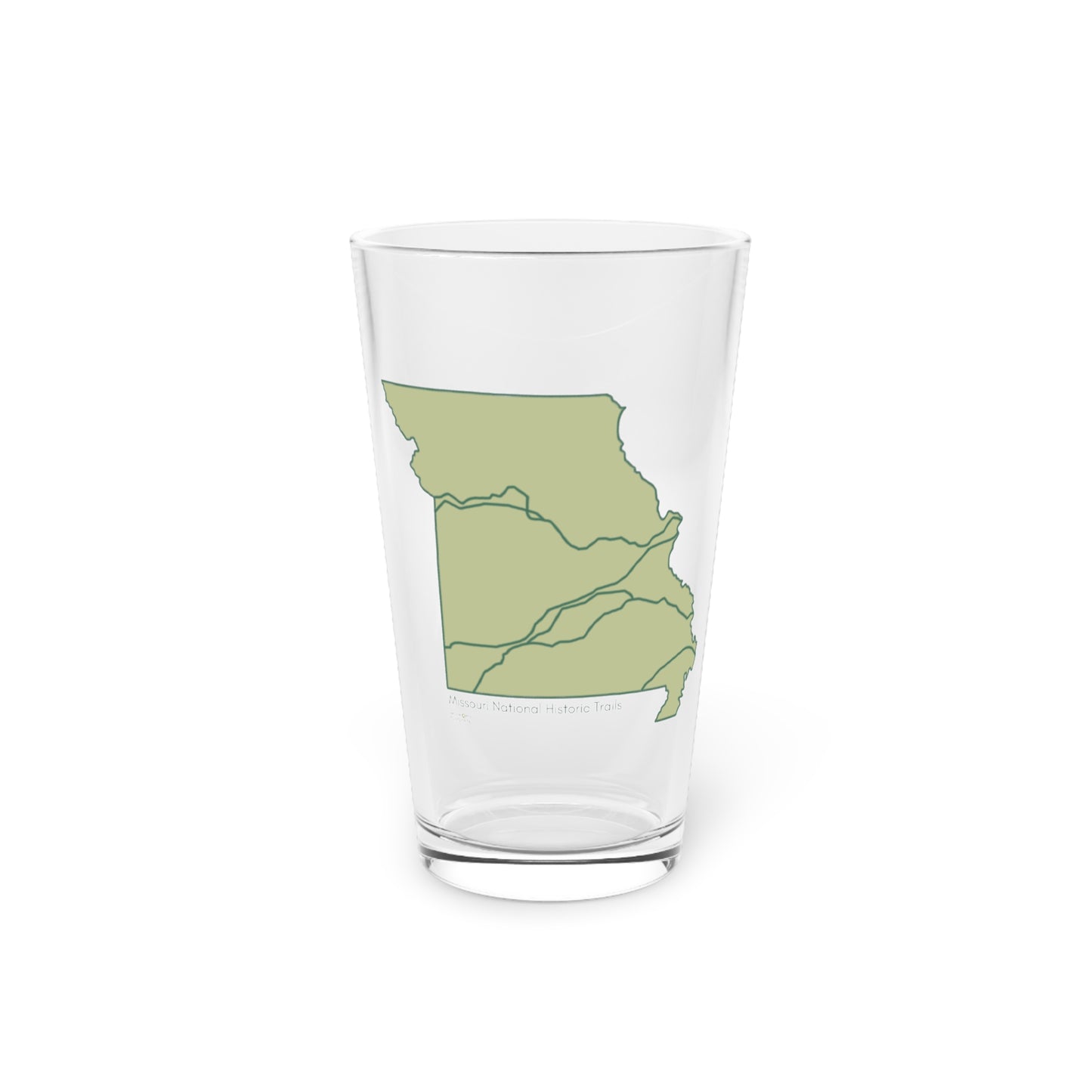 Missouri National Historic Trails Pint Glass, 16oz