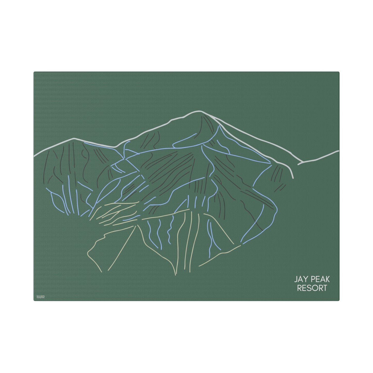Jay Peak Resort Matte Canvas, Stretched, 0.75"