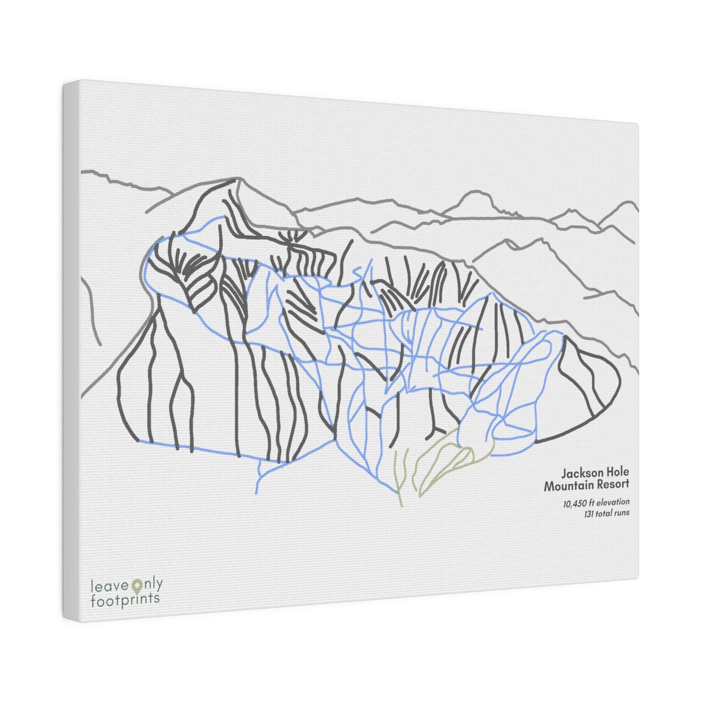 Jackson Hole Mountain Resort Matte Canvas, Stretched, 0.75"