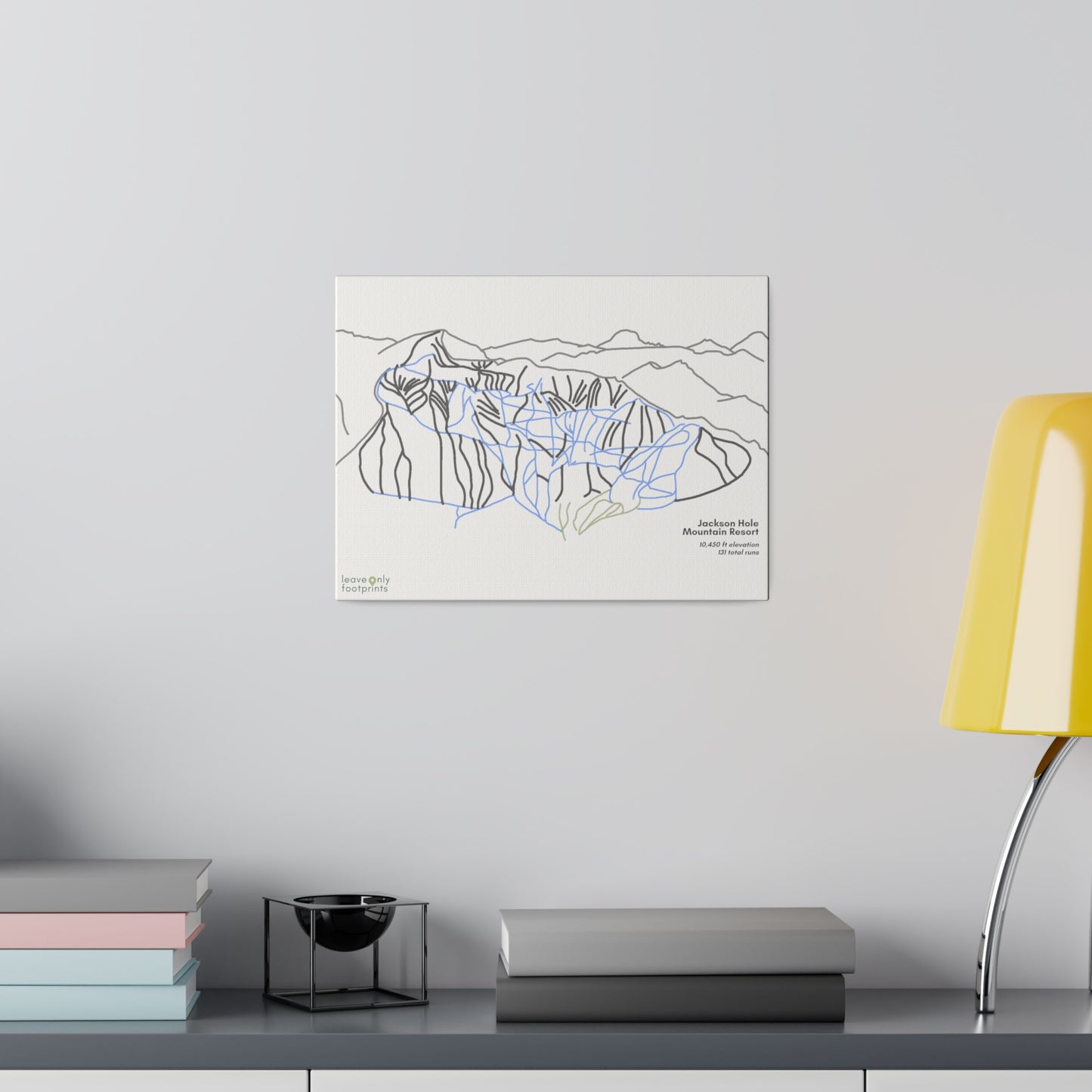 Jackson Hole Mountain Resort Matte Canvas, Stretched, 0.75"