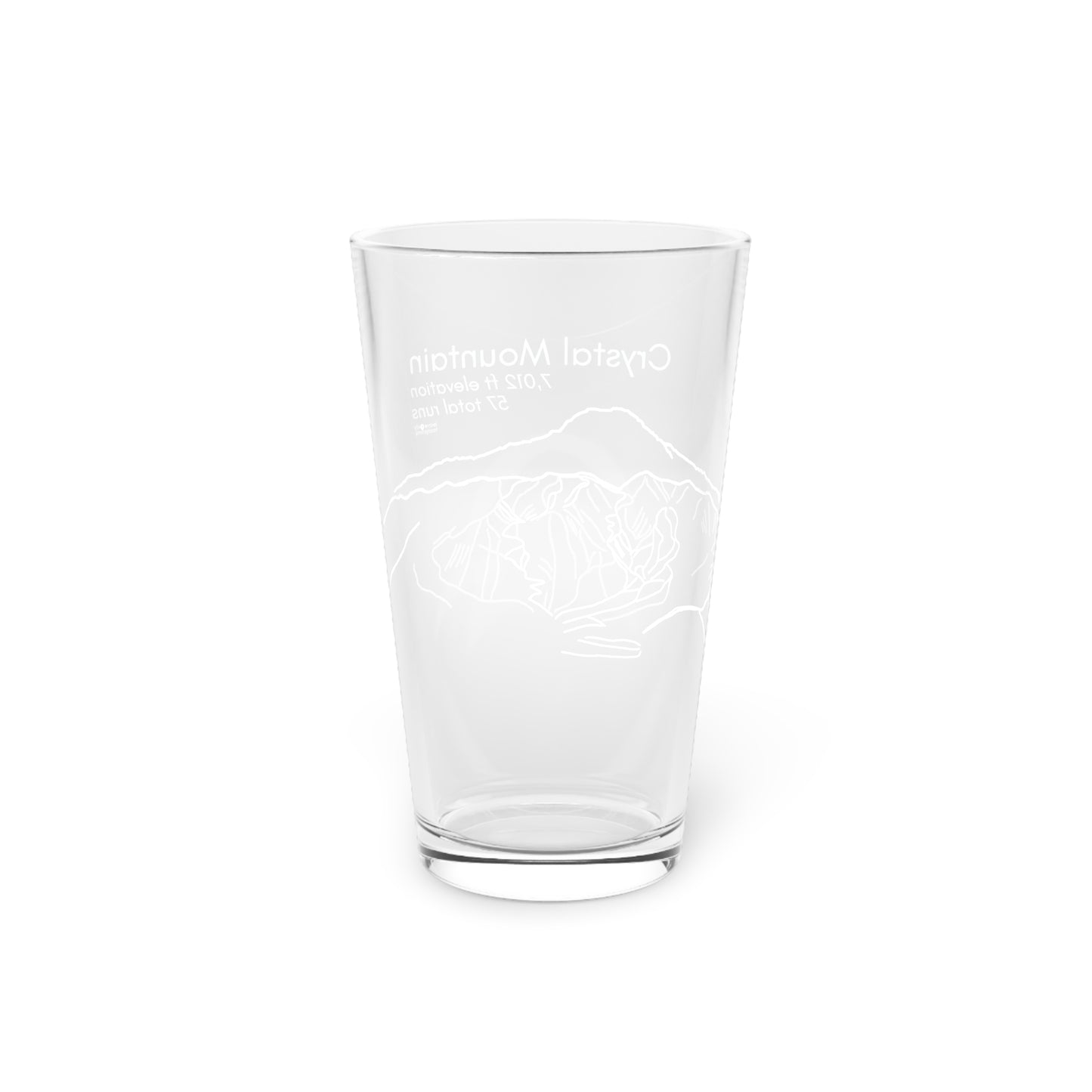 Crystal Mountain Pint Glass, 16oz