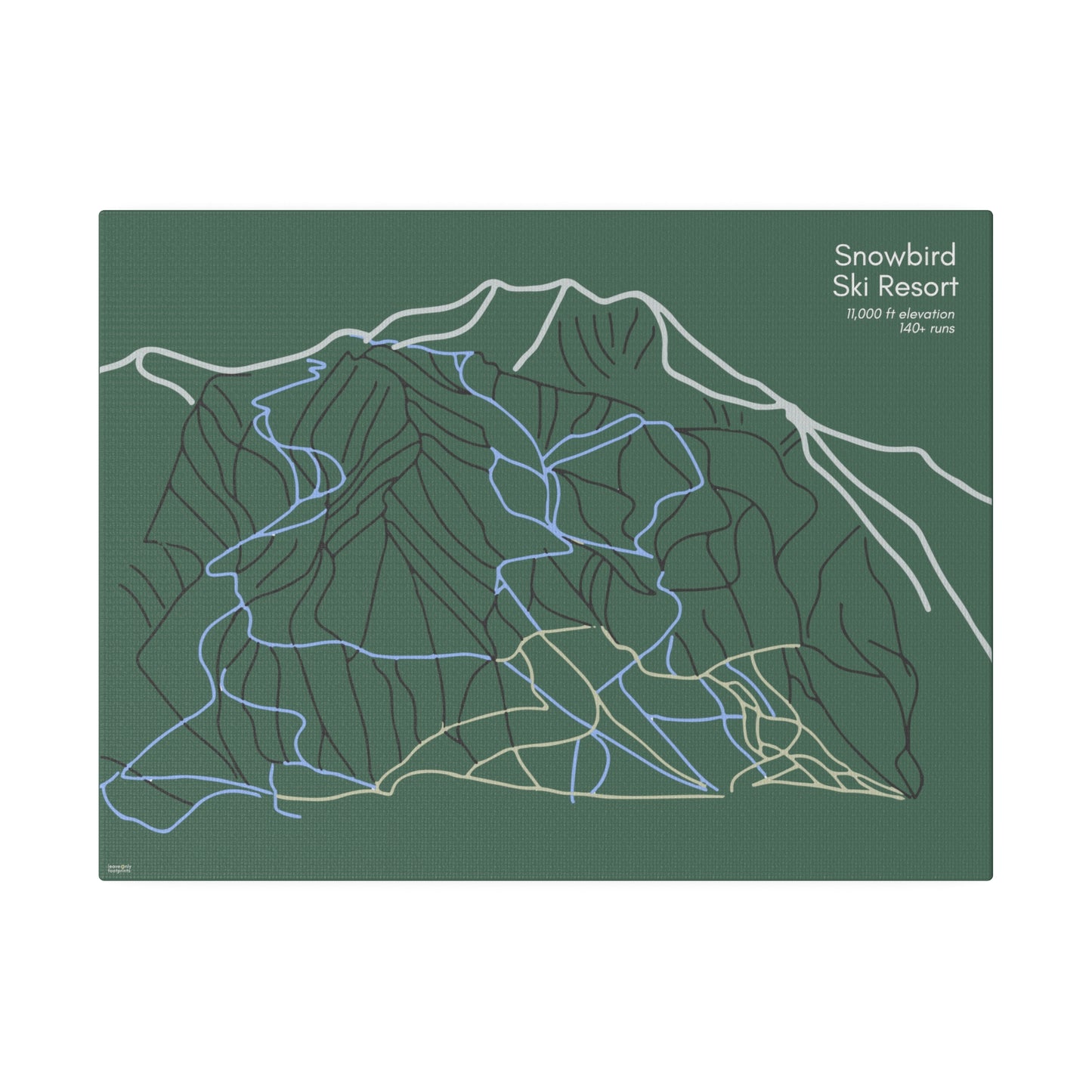 Snowbird Ski Resort Matte Canvas, Stretched, 0.75"