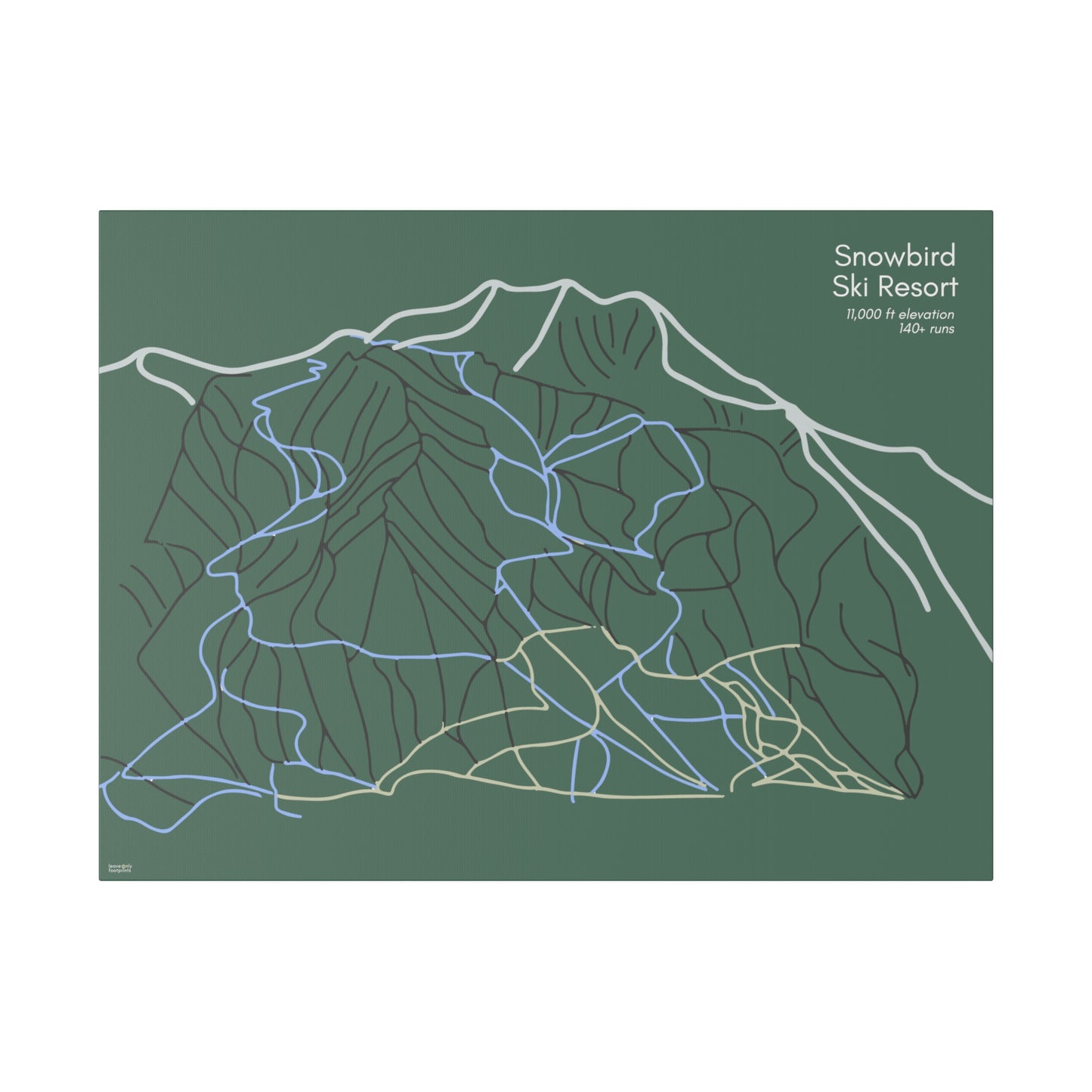 Snowbird Ski Resort Matte Canvas, Stretched, 0.75"