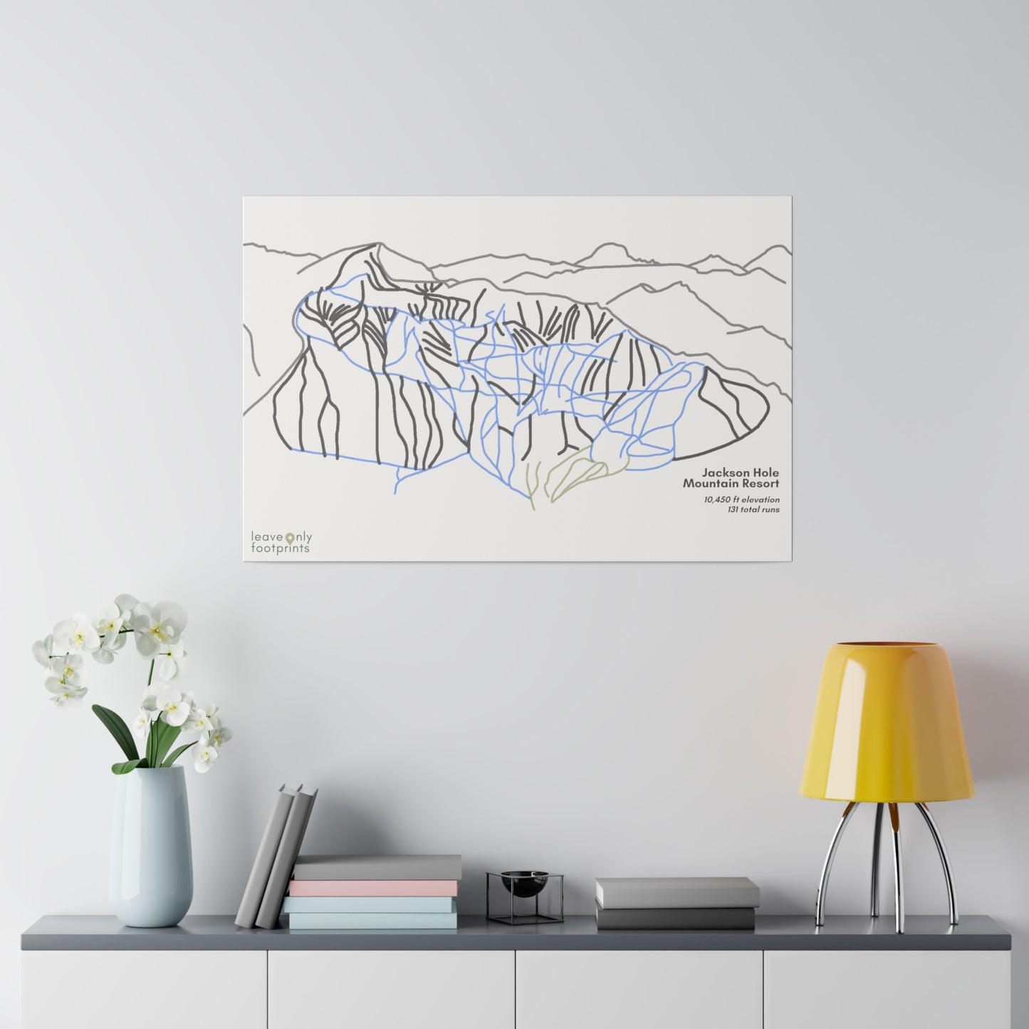 Jackson Hole Mountain Resort Matte Canvas, Stretched, 0.75"