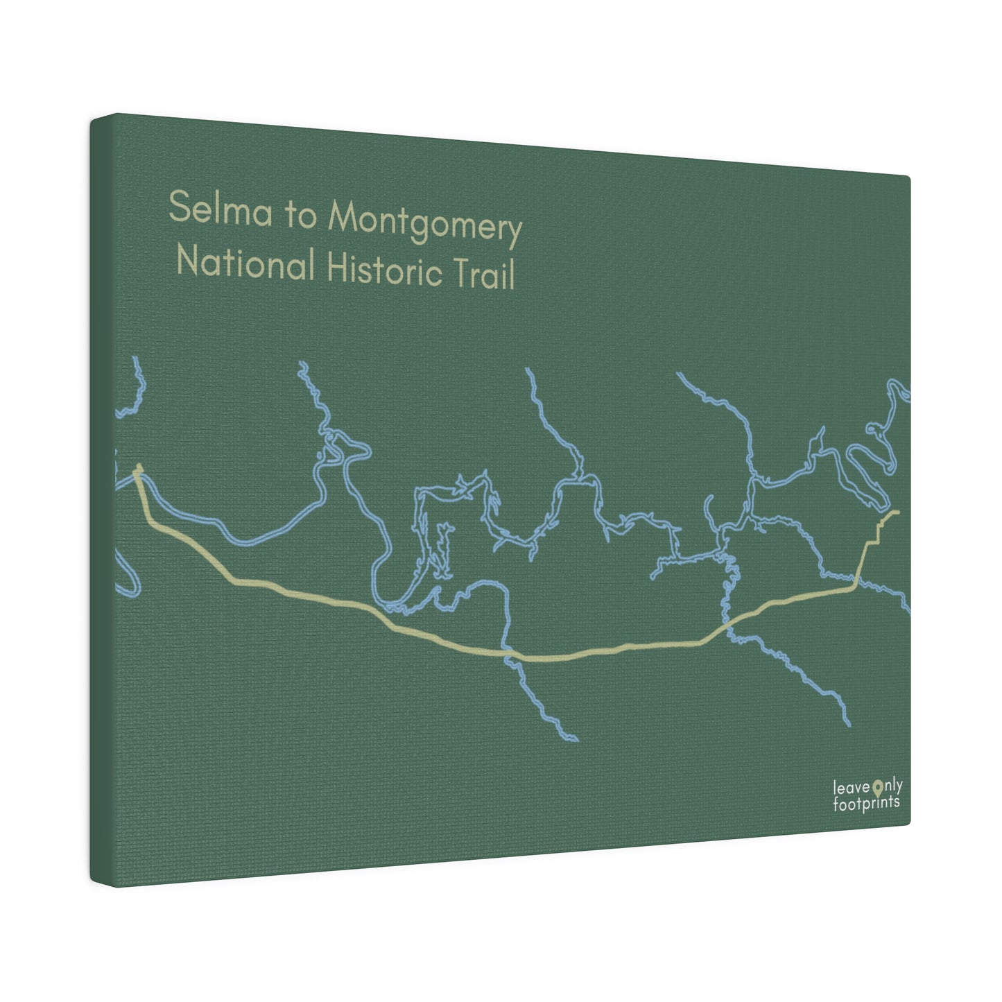 Selma to Montgomery National Historic Trail Matte Canvas, Stretched, 0.75"