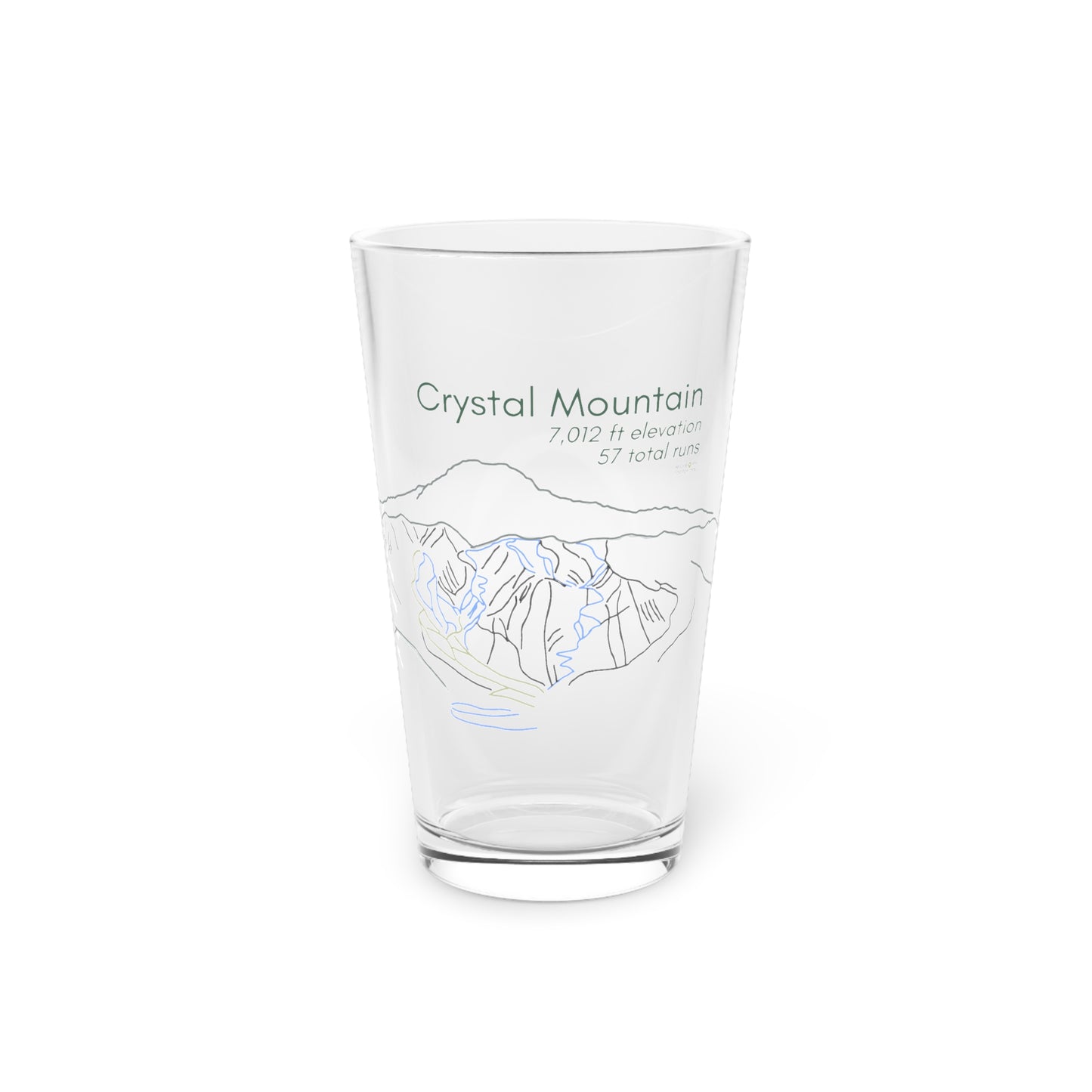Crystal Mountain Pint Glass, 16oz