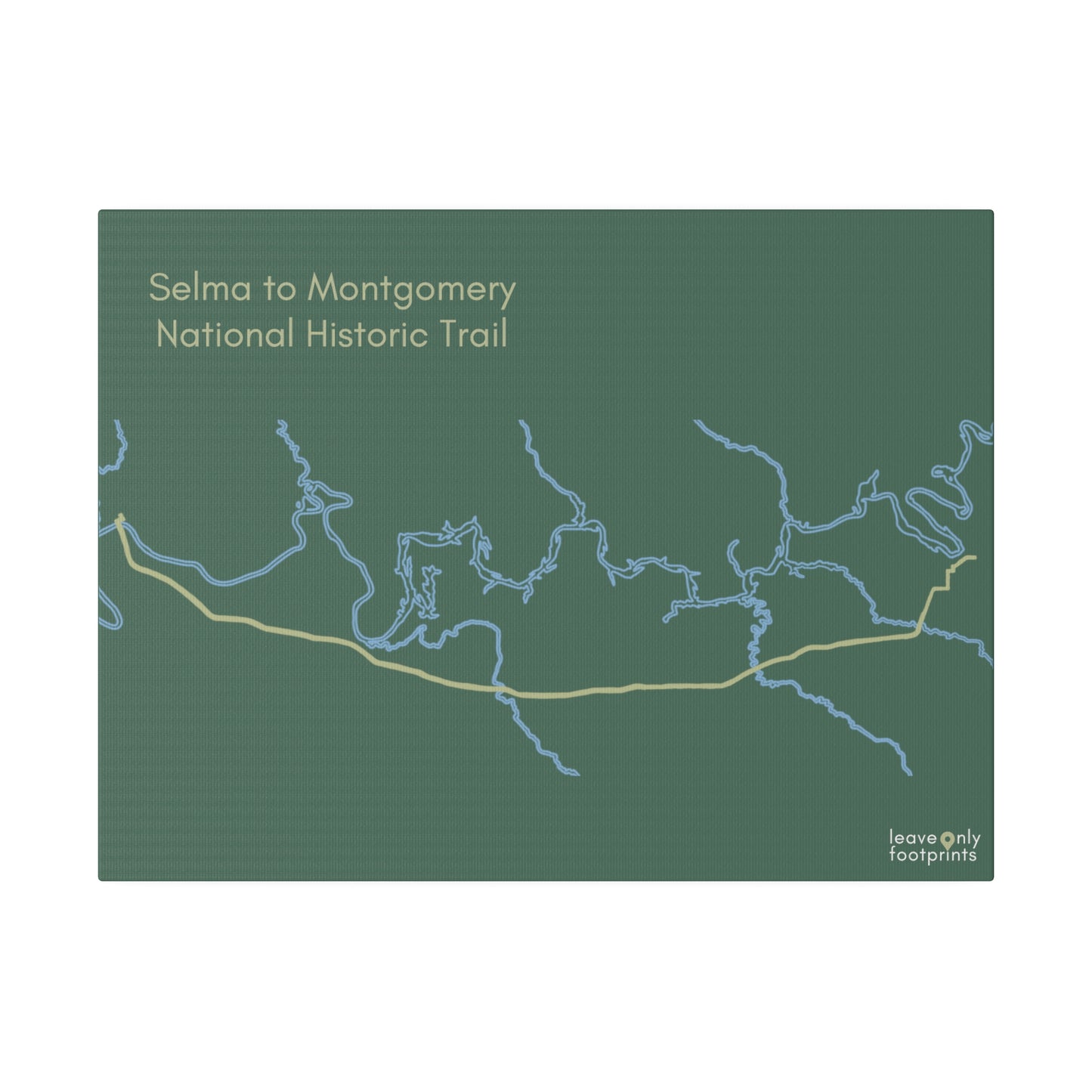 Selma to Montgomery National Historic Trail Matte Canvas, Stretched, 0.75"