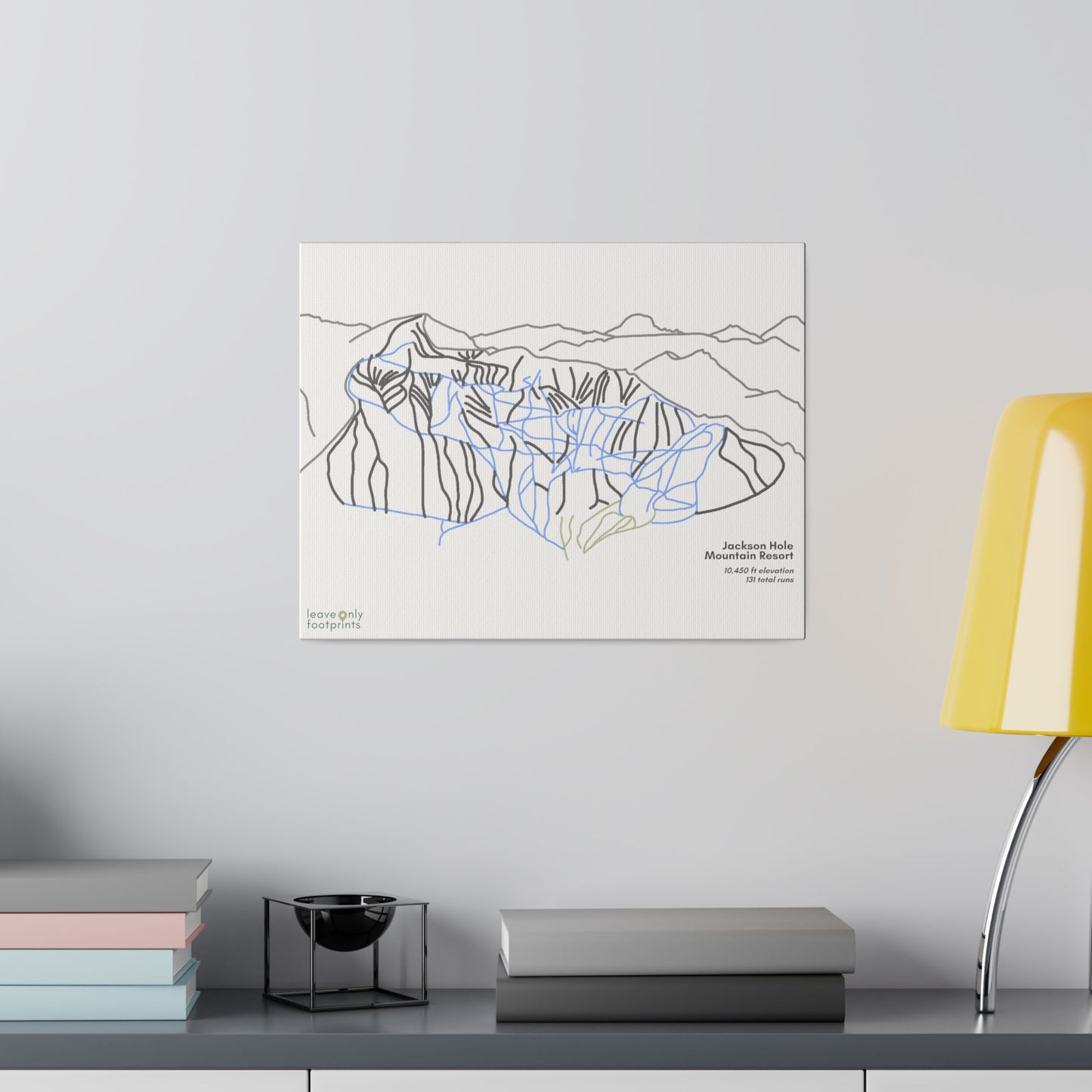 Jackson Hole Mountain Resort Matte Canvas, Stretched, 0.75"