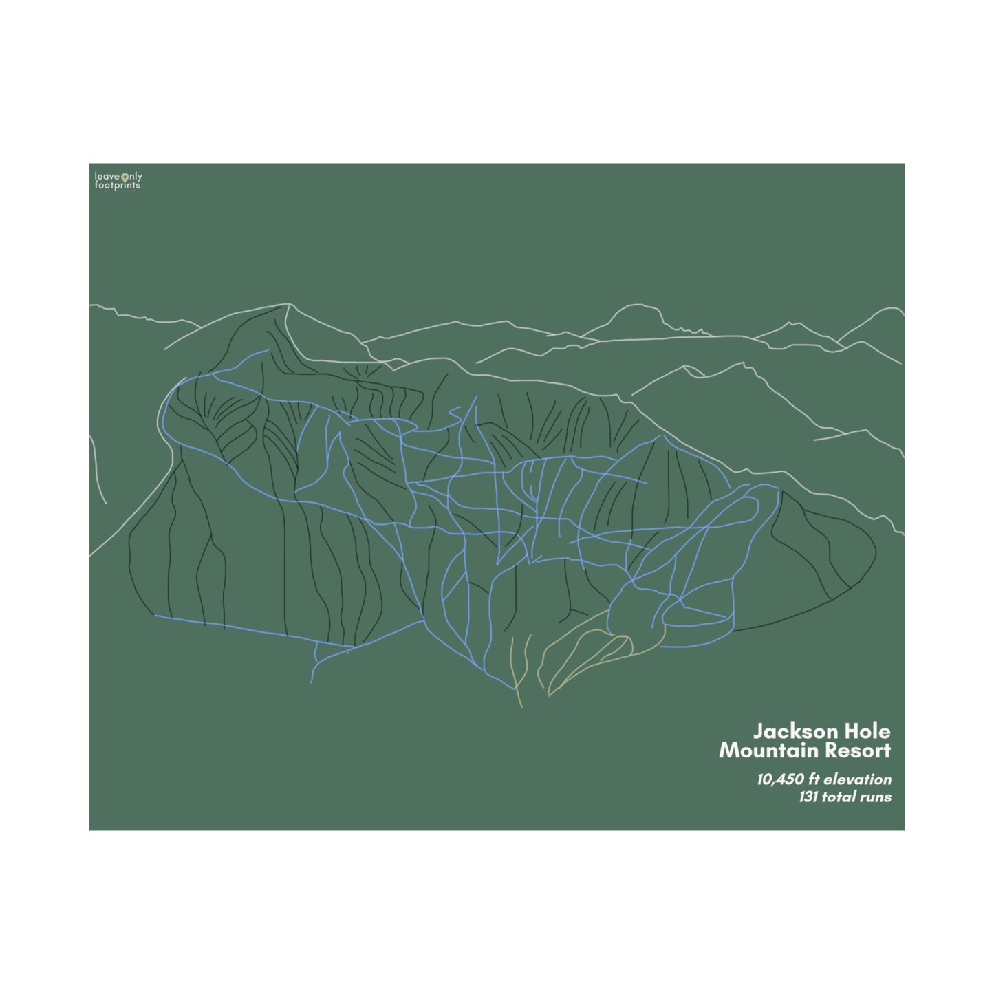 Jackson Hole Mountain Resort Matte Horizontal Print