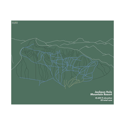 Jackson Hole Mountain Resort Matte Horizontal Print
