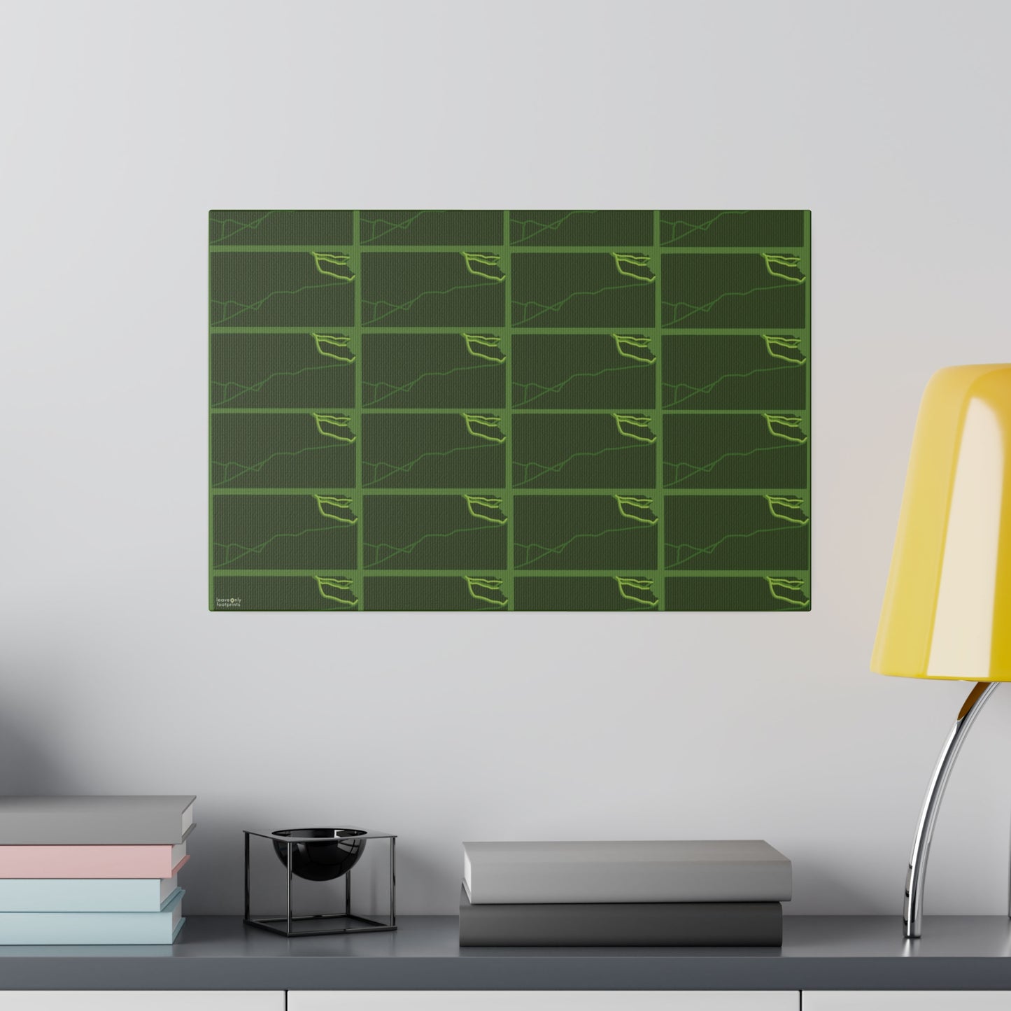 Kansas National Trails Patterned Matte Canvas, Stretched, 0.75"