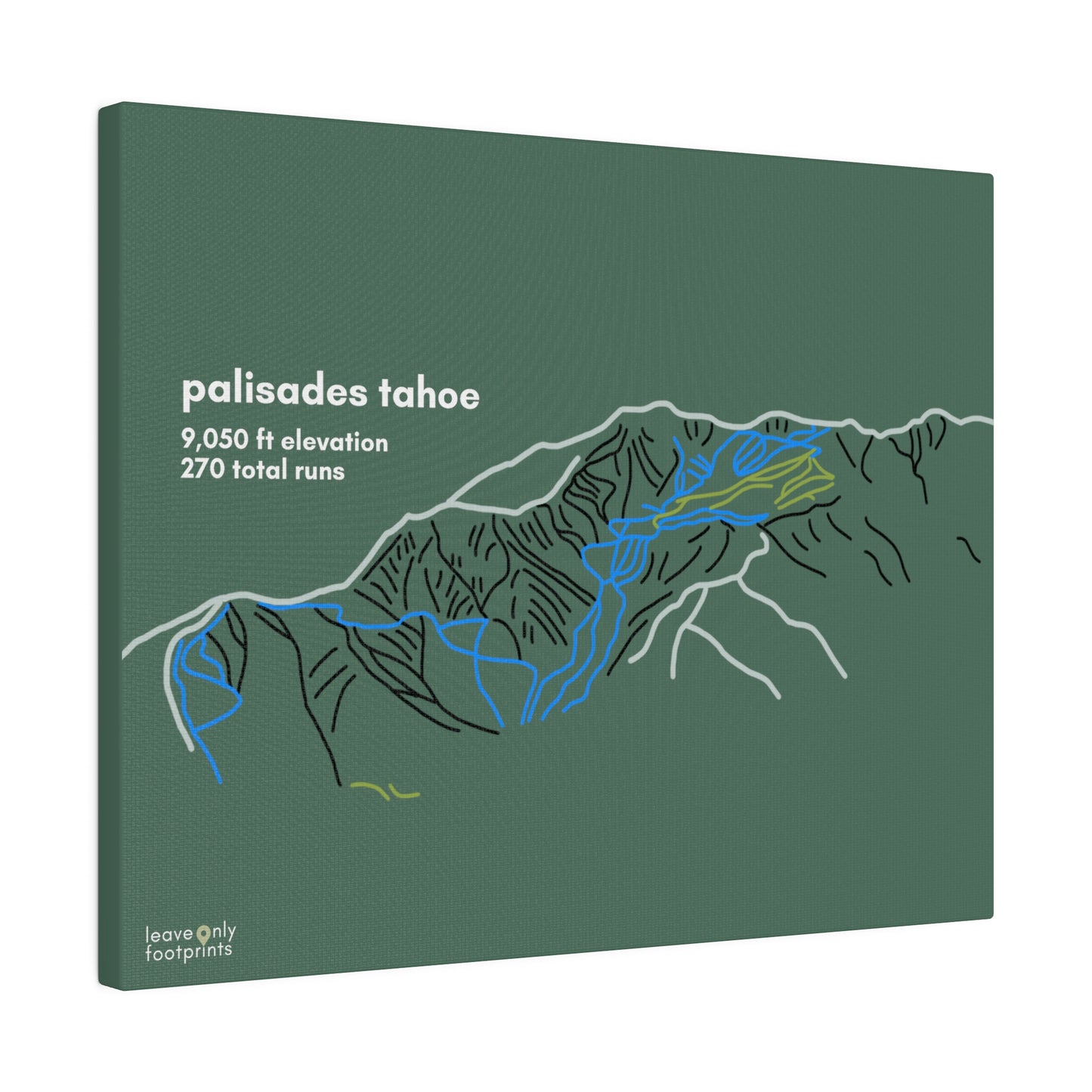 Palisades Tahoe Matte Canvas, Stretched, 0.75"