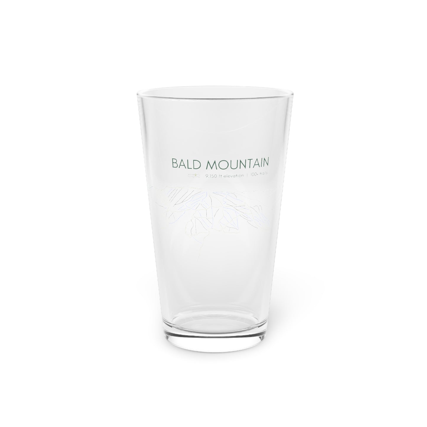 Bald Mountain Pint Glass, 16oz