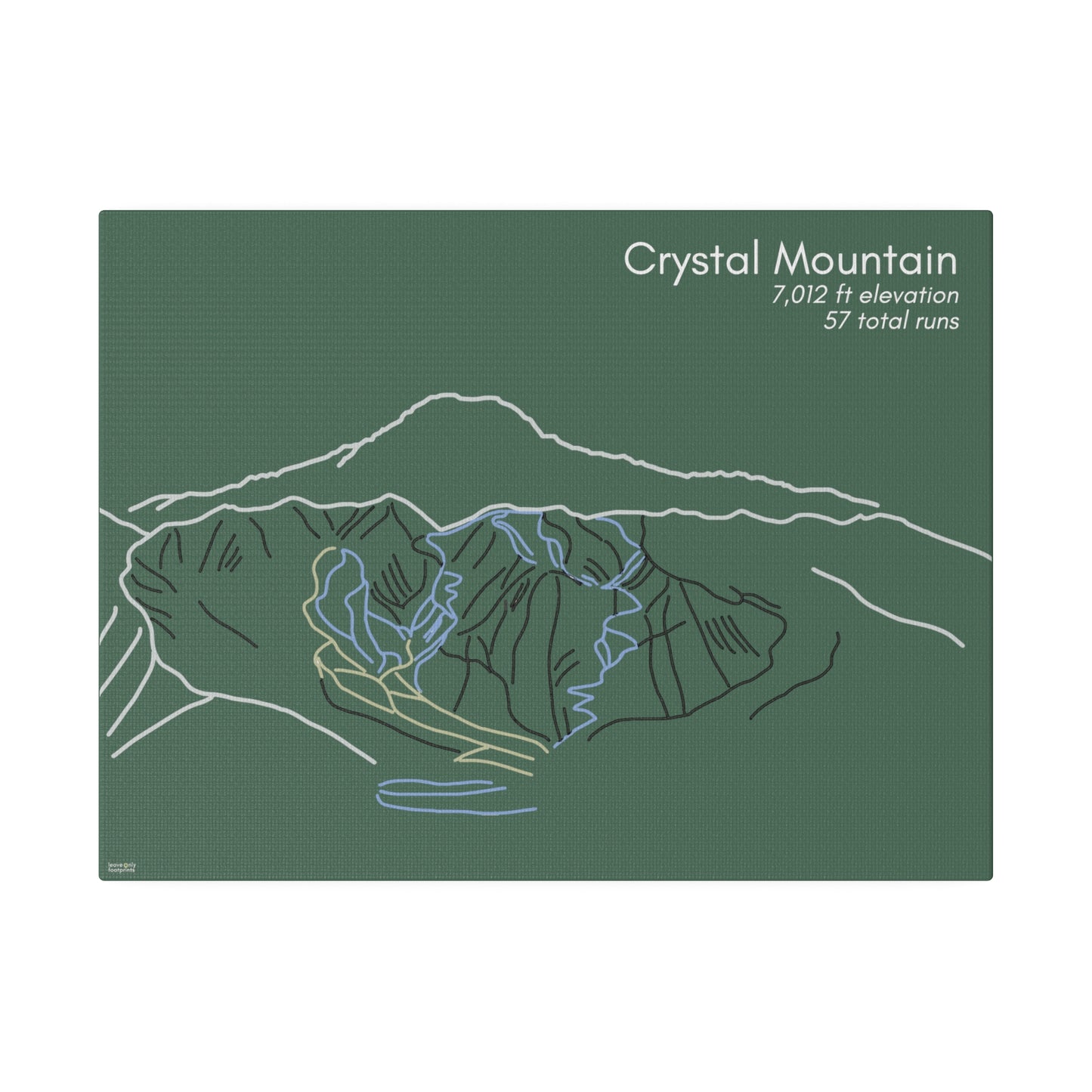 Crystal Mountain Matte Canvas, Stretched, 0.75"