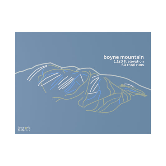 Boyne Mountain Matte Canvas, Stretched, 0.75"
