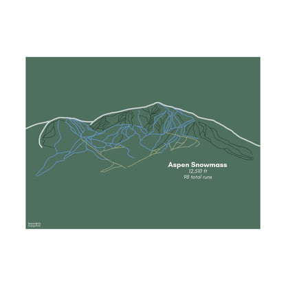 Aspen Snowmass Matte Horizontal Print