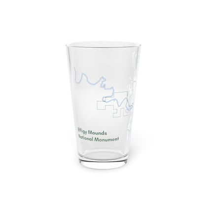 Effigy Mounds Monument Pint Glass, 16oz