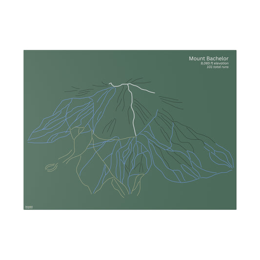 Mount Bachelor Matte Canvas, Stretched, 0.75"